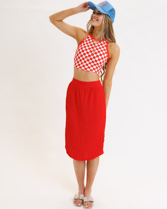 Popcorn Smocked Skirt