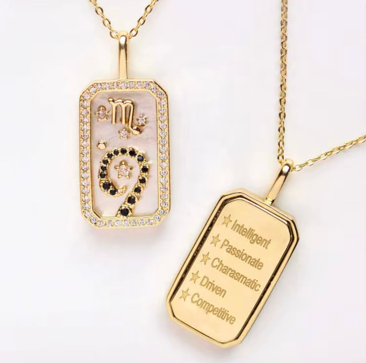 Zodiac Necklace - Double Sides