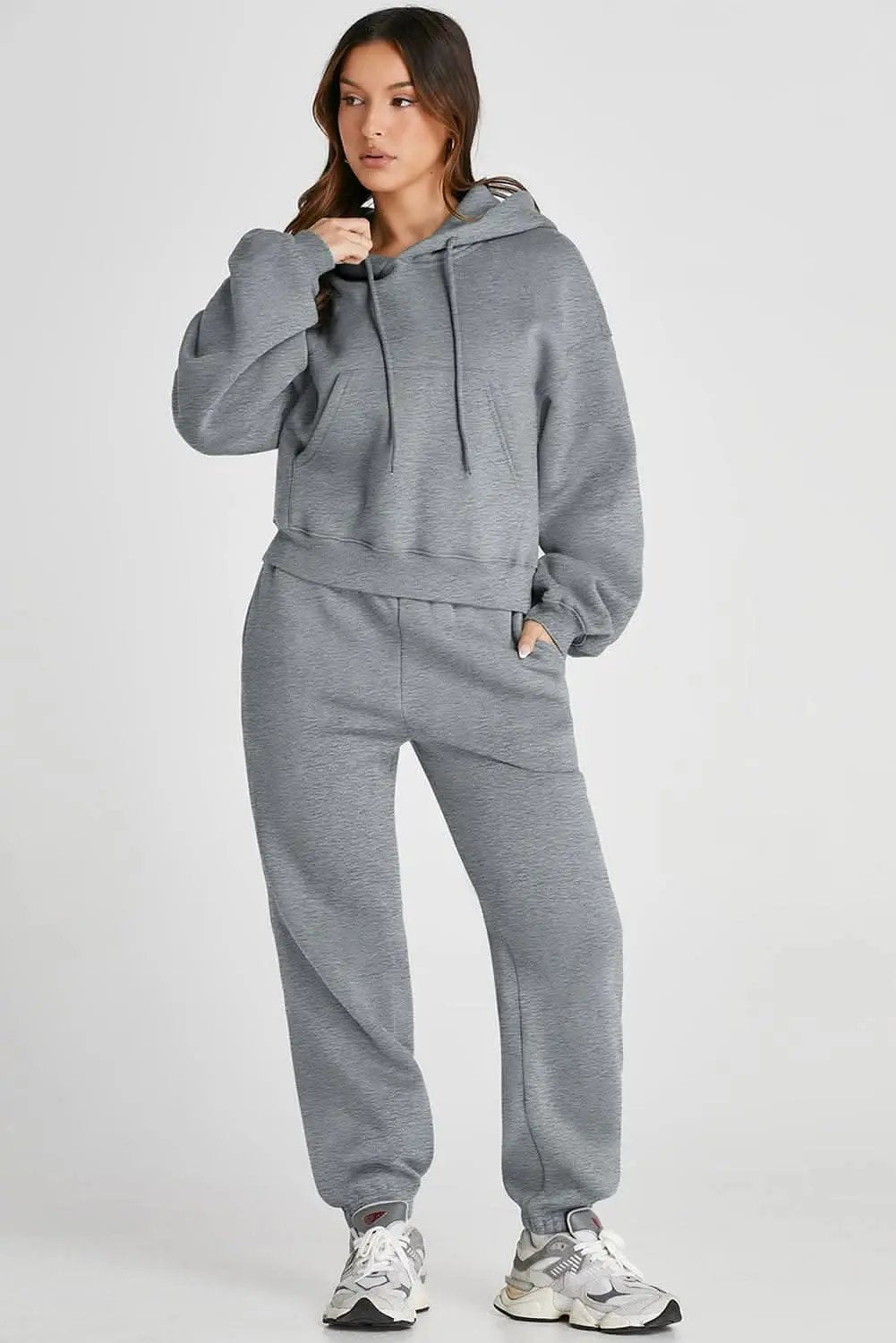 Pants Trendsi Chic hooded top & joggers set