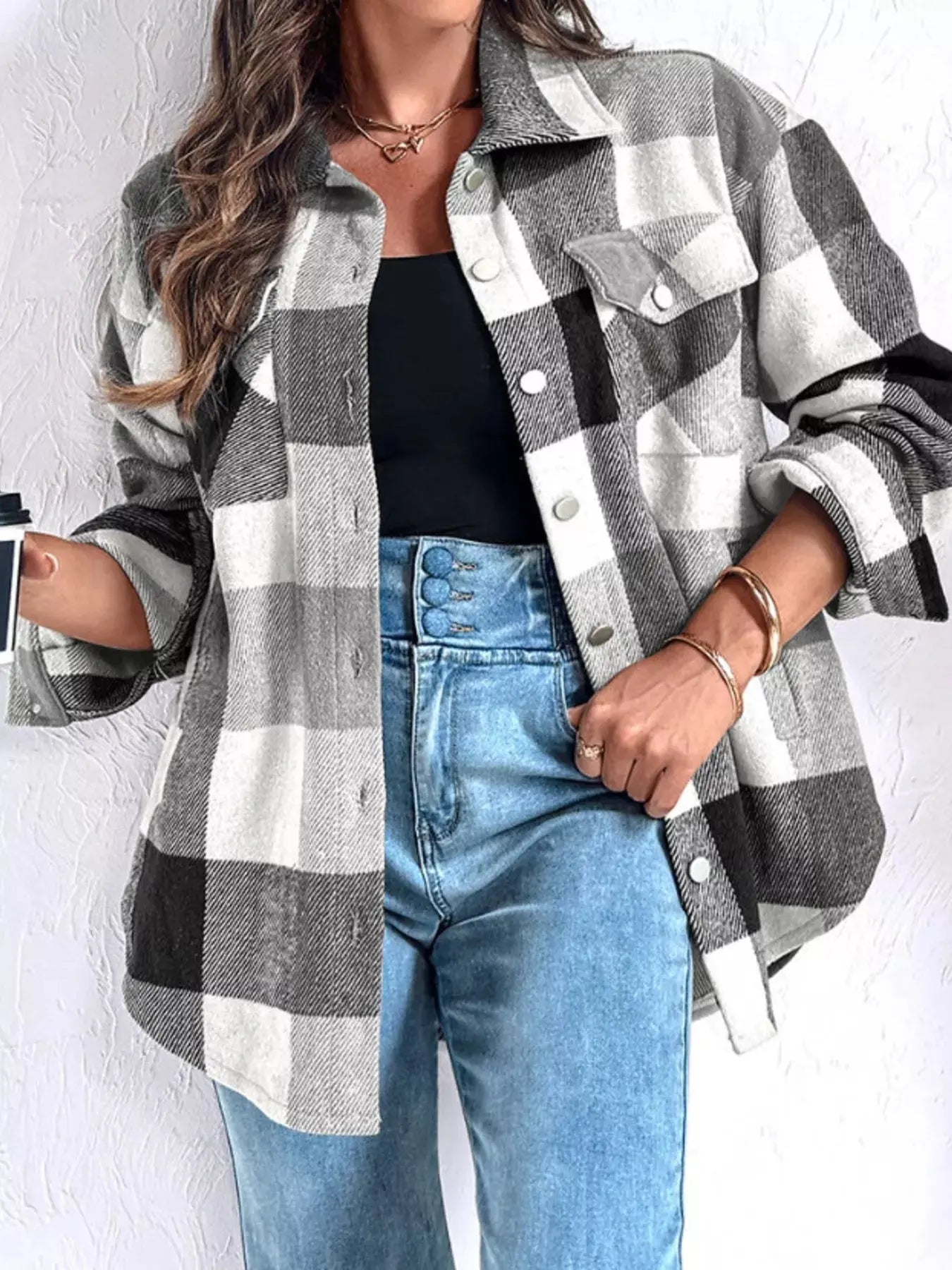 Plaid Button Up Long Sleeve Shirt