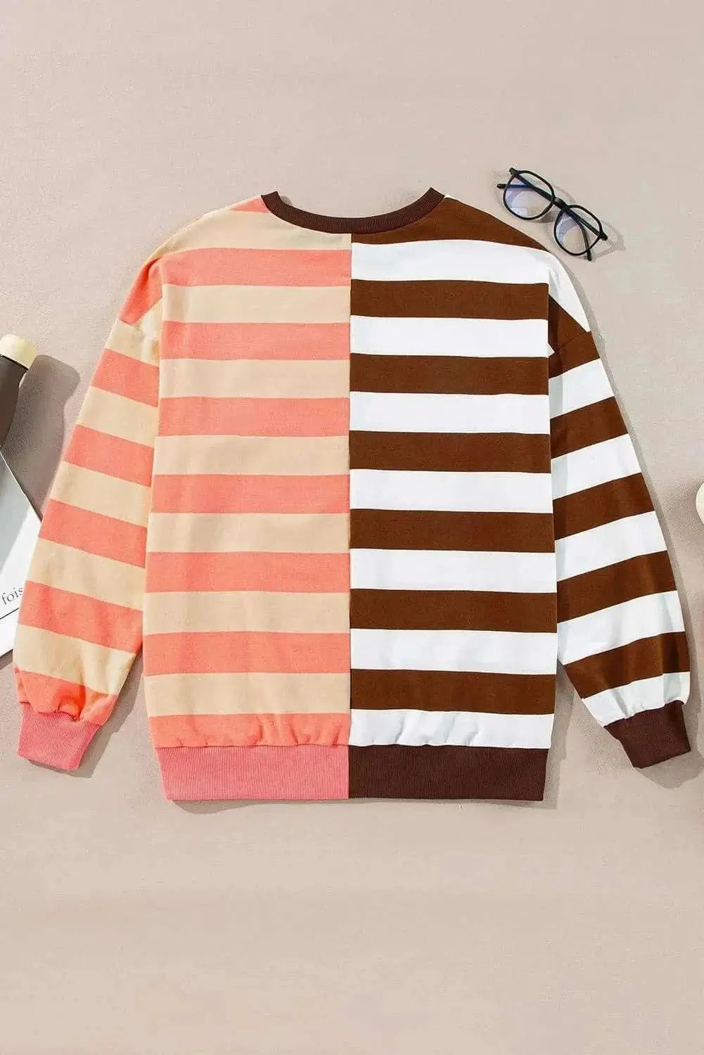 Sweatshirts & Hoodies Trendsi Casual Striped Sweatshirt - Opaque