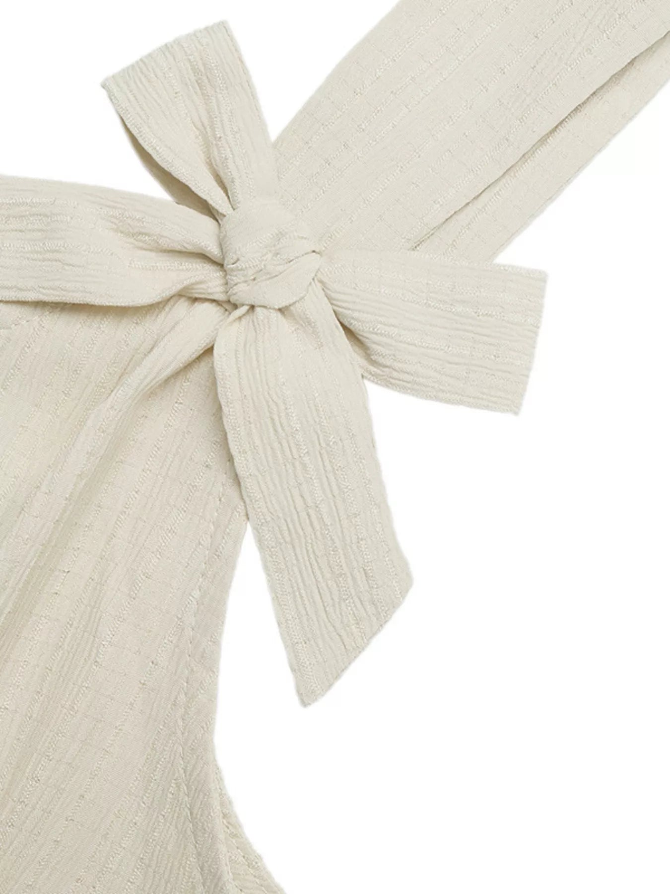 Bowknot Strap Pleated Detail Womens Romper