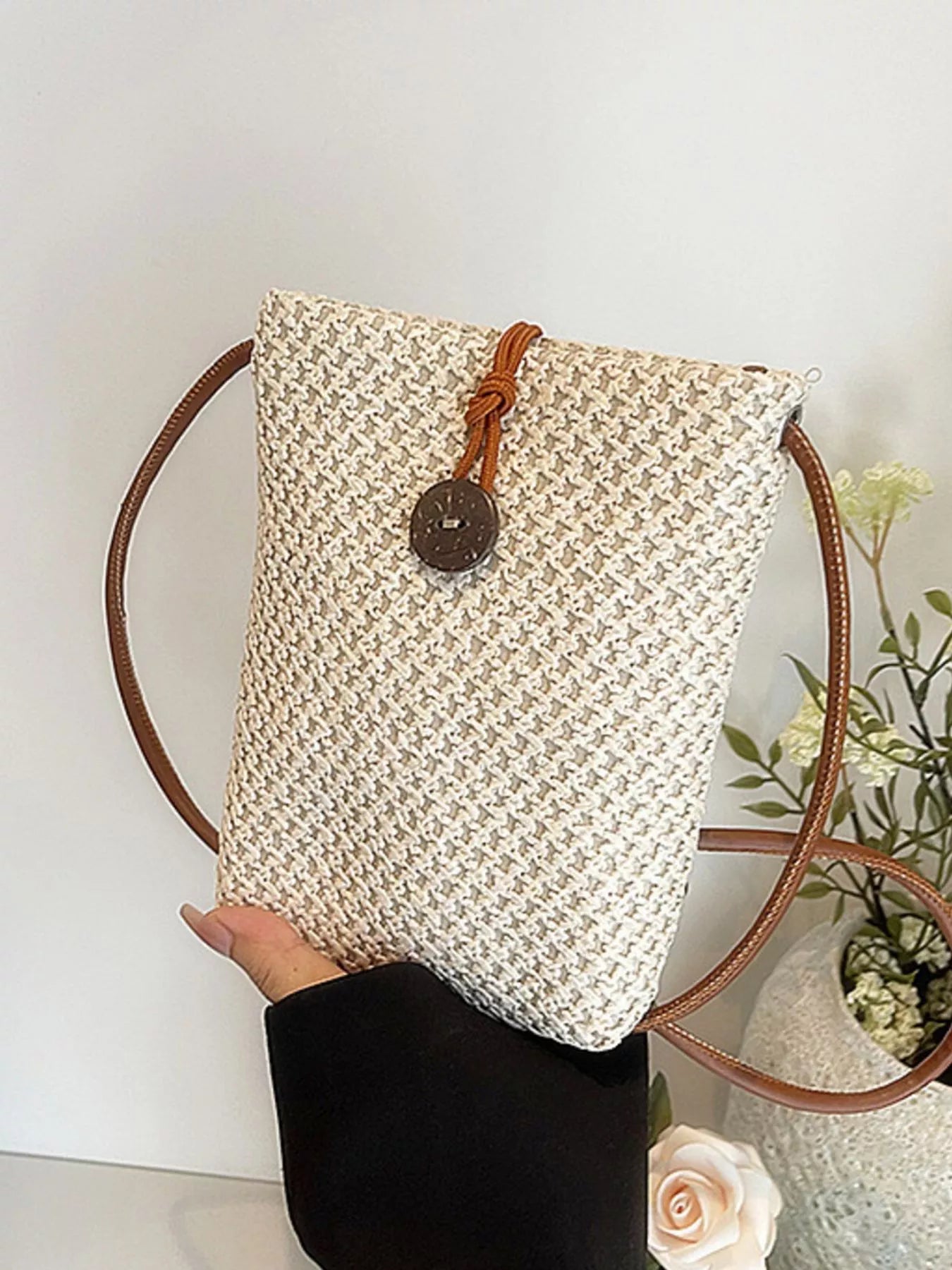 Woven Texture Womens Crossbody Bag