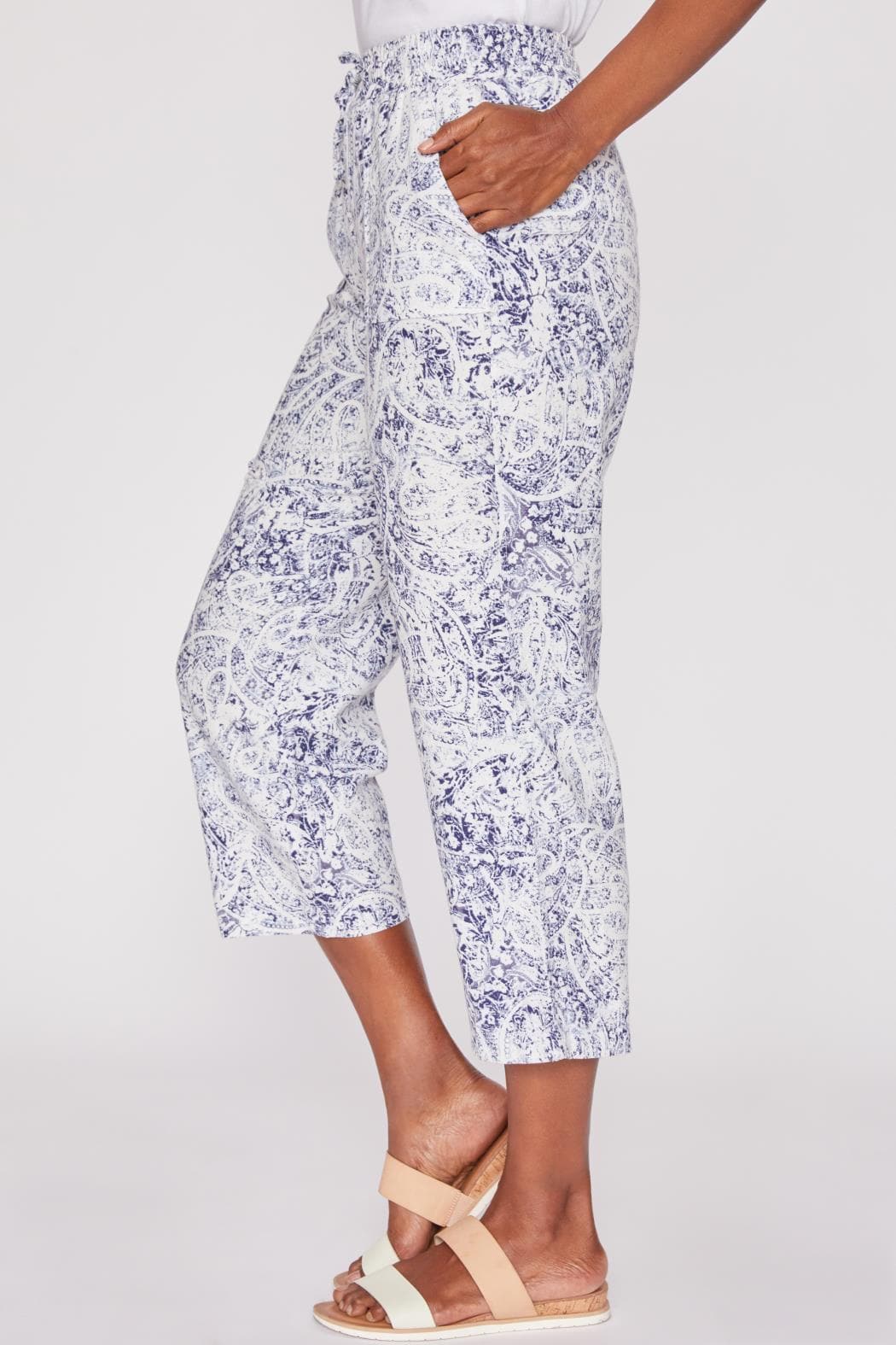 Women's Linen Lounge Pants with Elastic Waistband