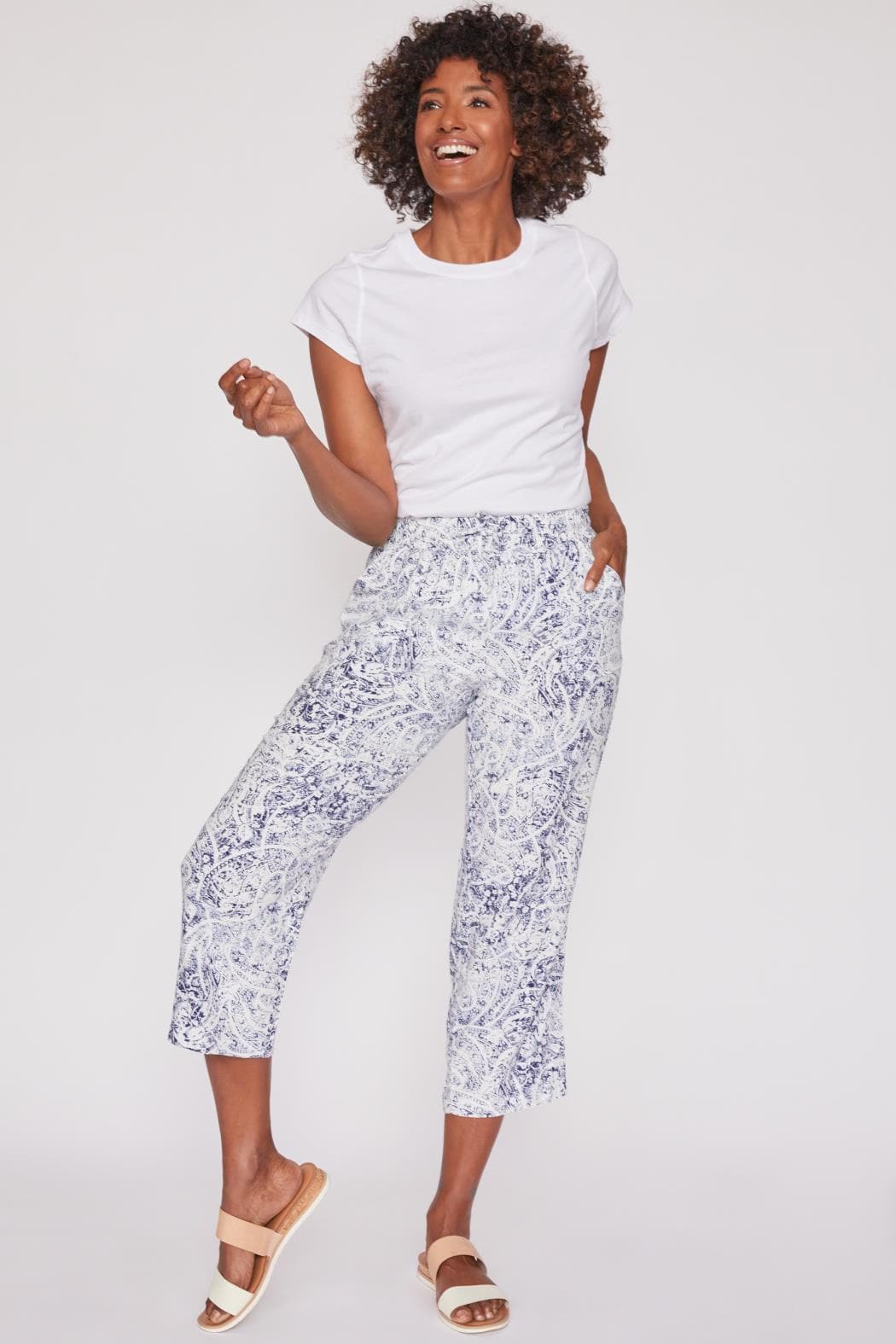 Women's Linen Lounge Pants with Elastic Waistband