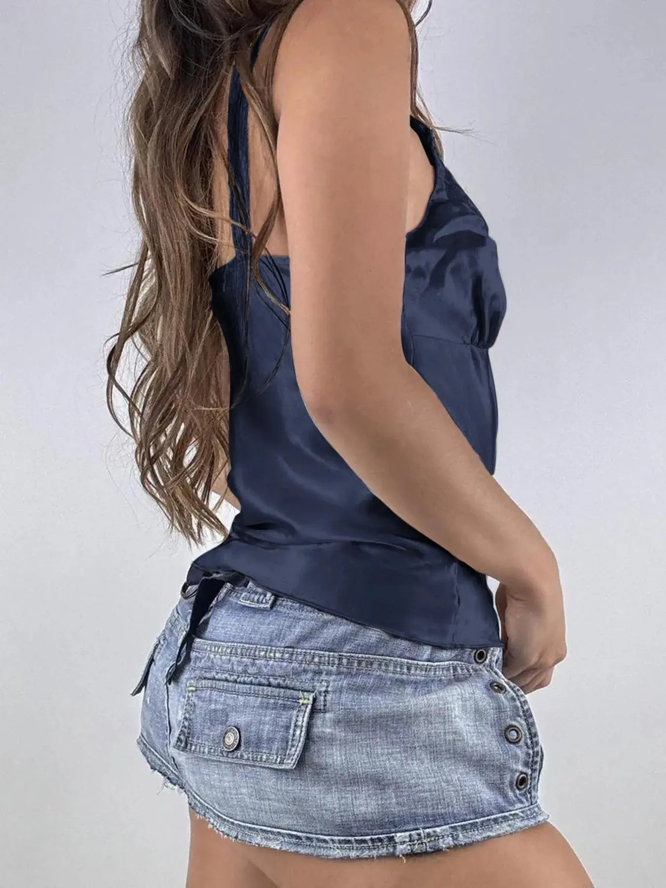 Lace Trim V-Neck Camisole Tank Top