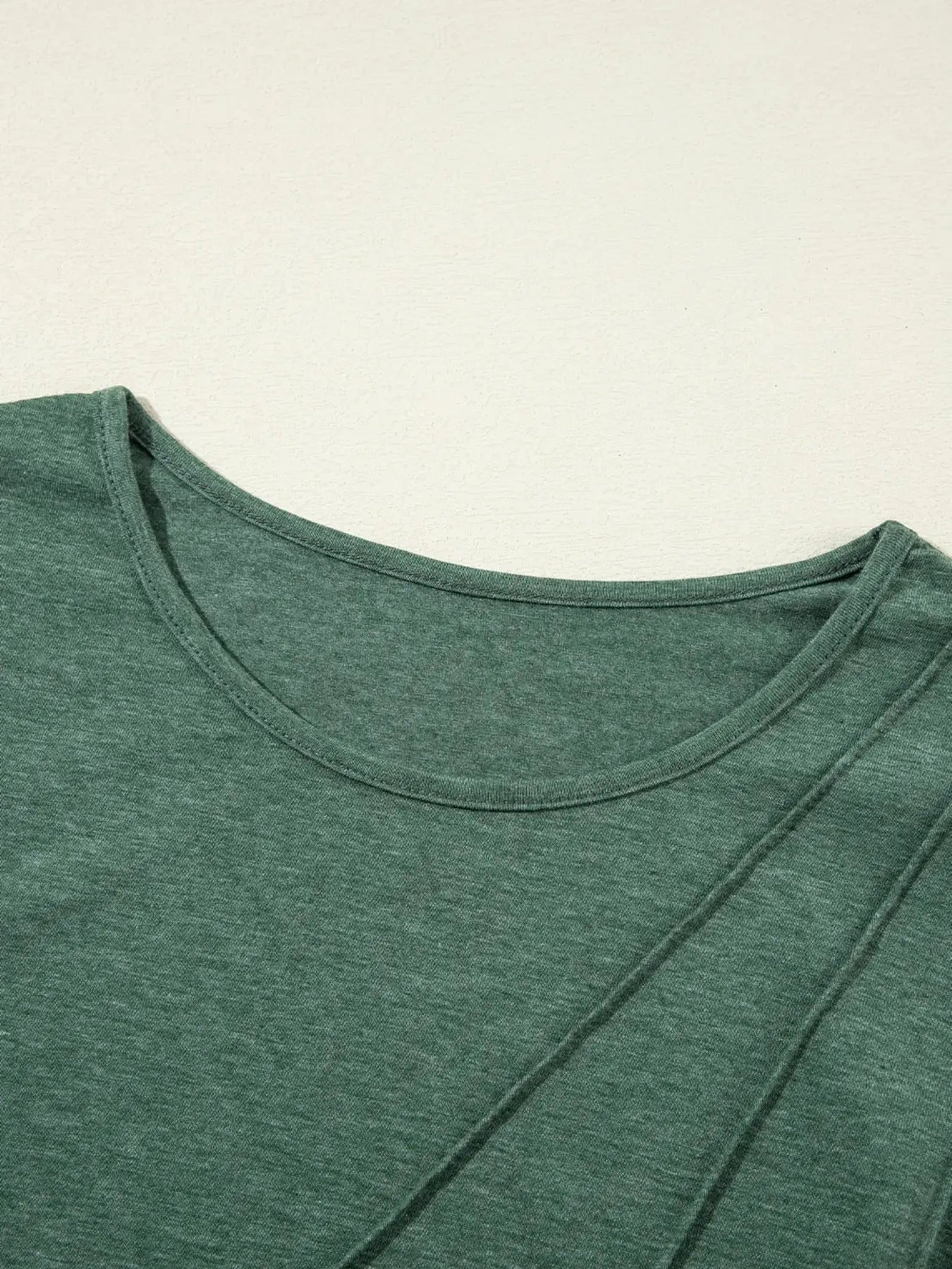 Asymmetric Seam Detail Long Sleeve Top