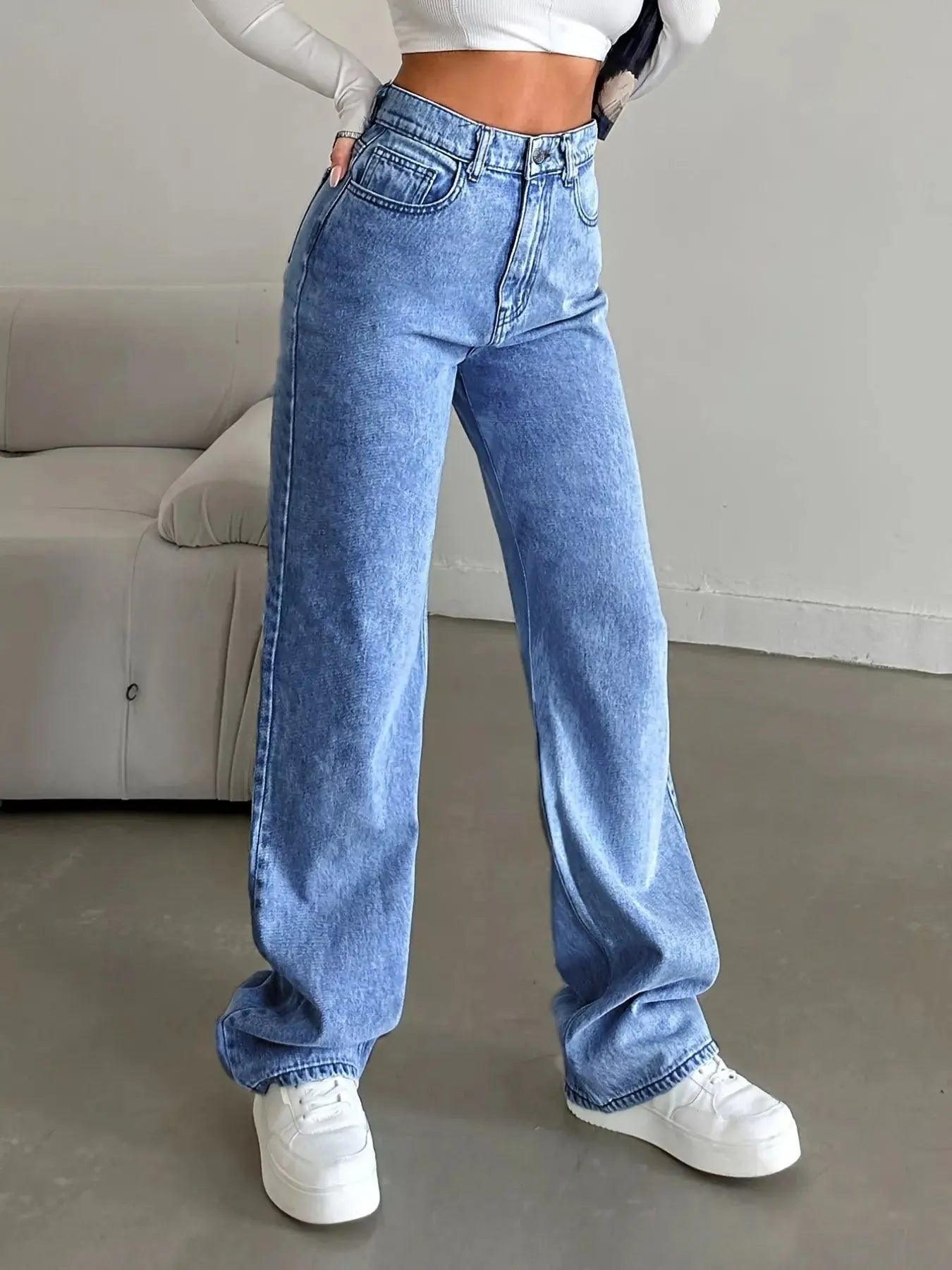 High Waist Wide Leg Jeans