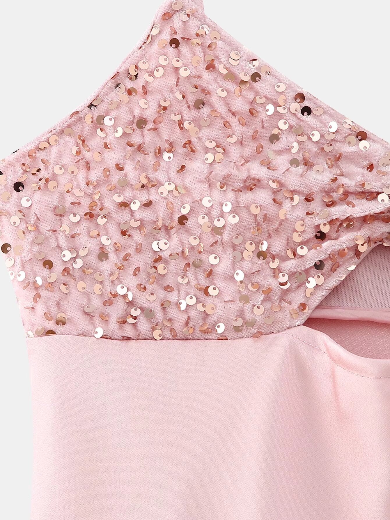 Women Summer Sequined Decorative Short Strap Dress