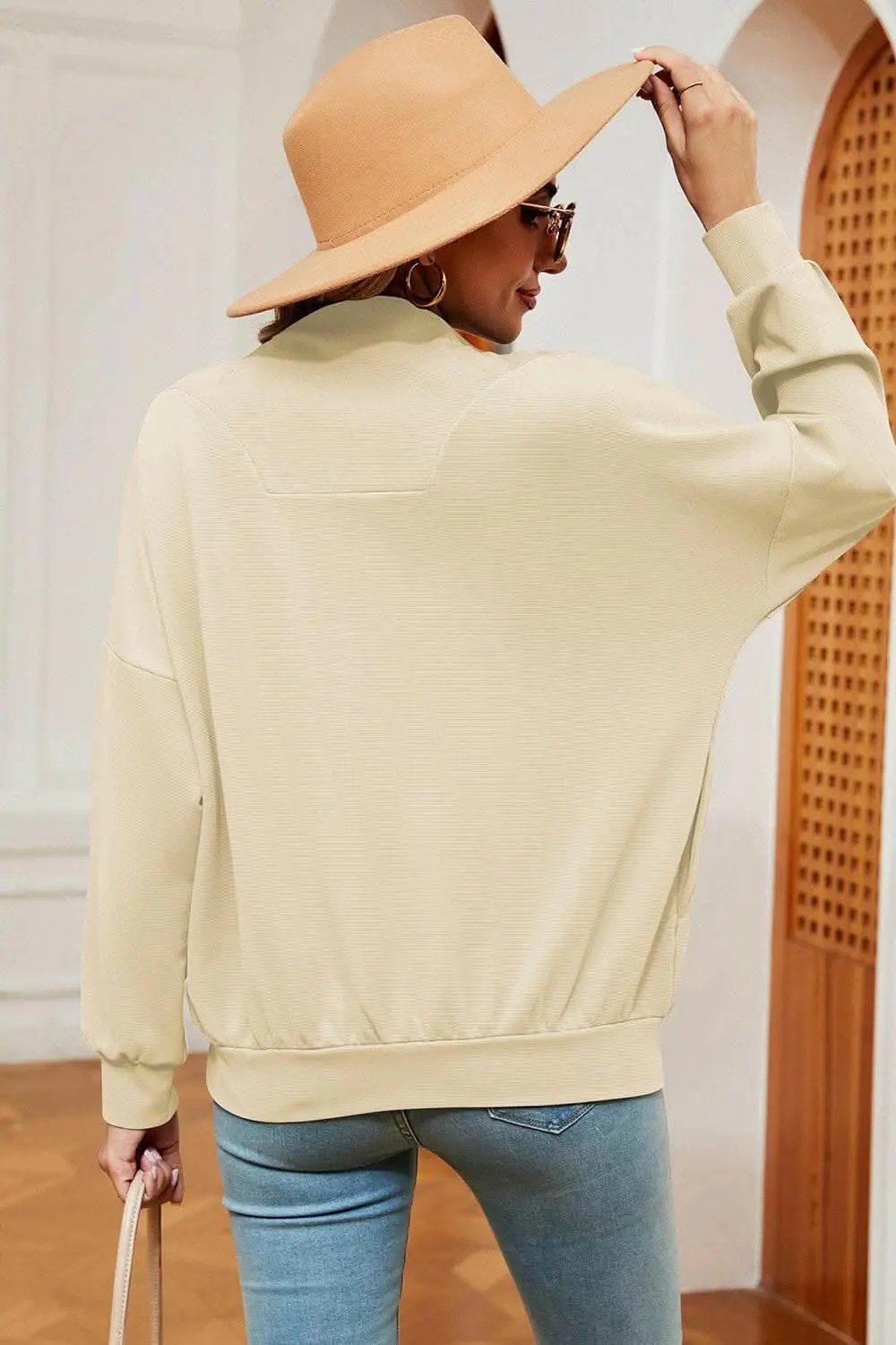 Half-Zip Sweatshirt Women's — Casual Comfort Pullover