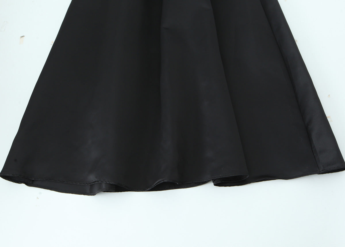 Women Solid Color Frill Strap Slim Fit Patchwork Casual Sling Dress