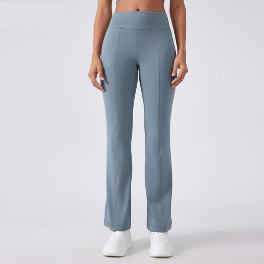 Yoga Pants Women High Waist Hip Lift No Embarrassment Line Tights Pocket Sports Fitness L Bell Bottom Pants