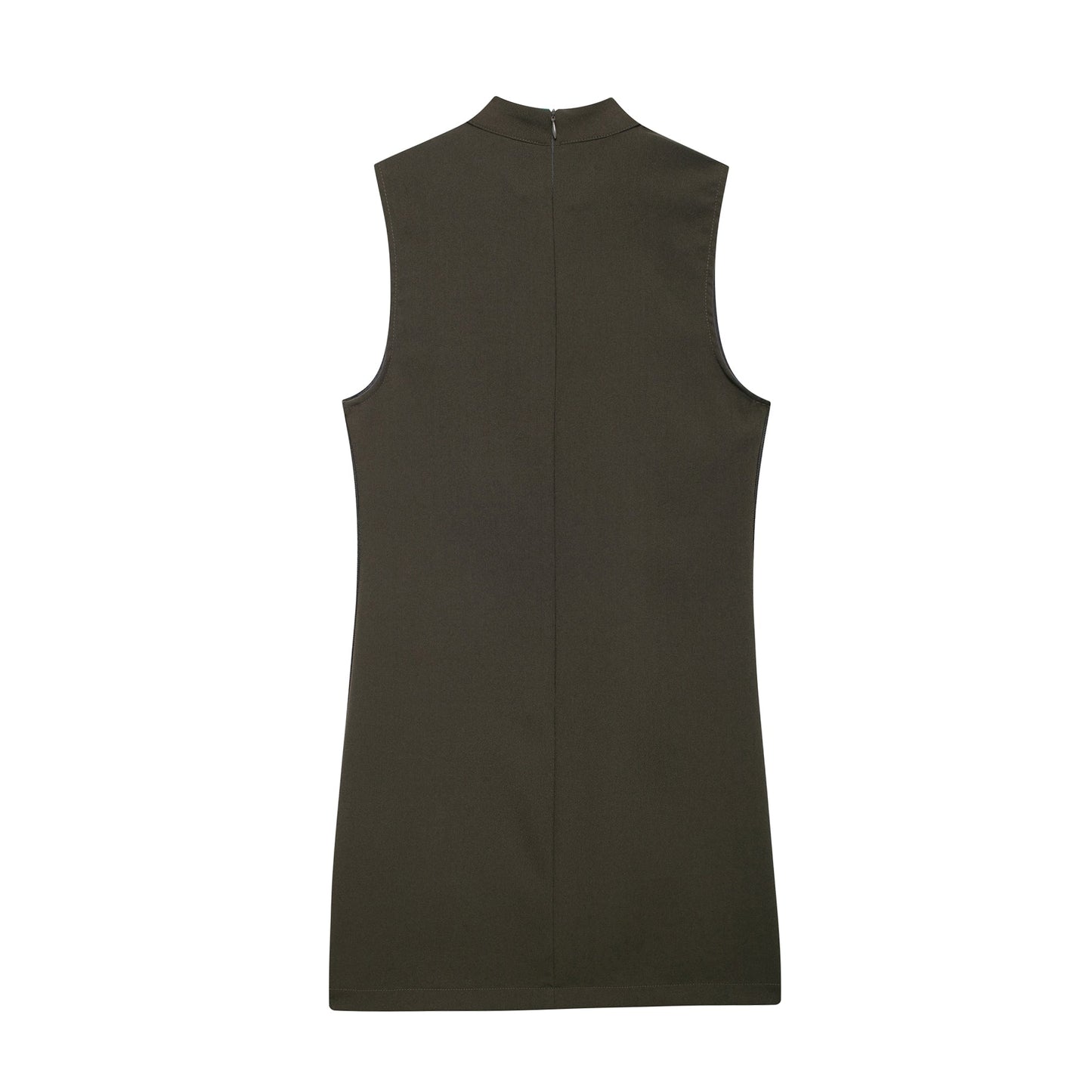 Fall Women Clothing Casual Simple Short Sleeveless Dress