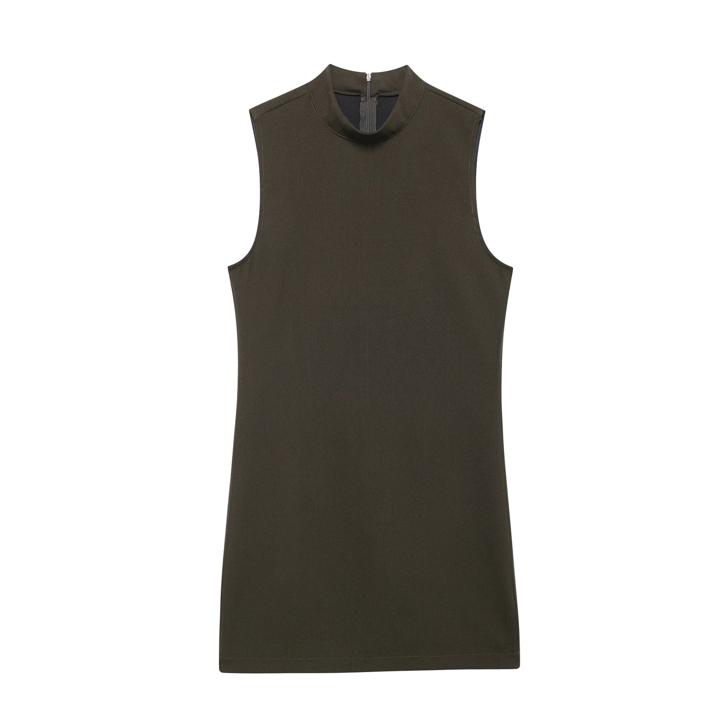 Fall Women Clothing Casual Simple Short Sleeveless Dress