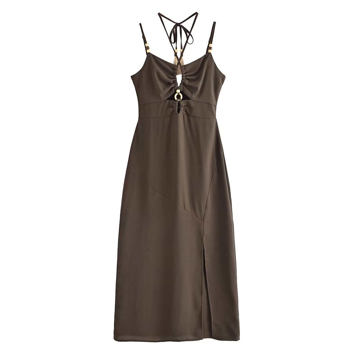 Summer Women Clothing Halter Chest Hollow Out Cutout Tube Top Dress