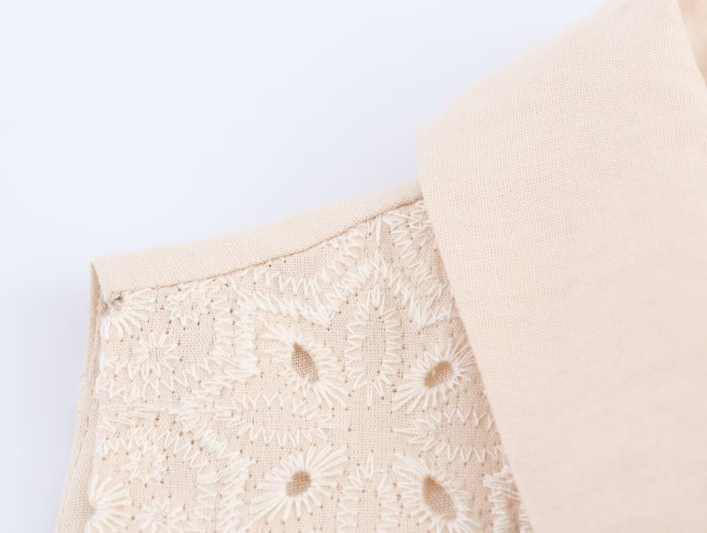 Women Clothing Summer Office Sleeveless Hollow Out Cutout Embroidery Short Dress
