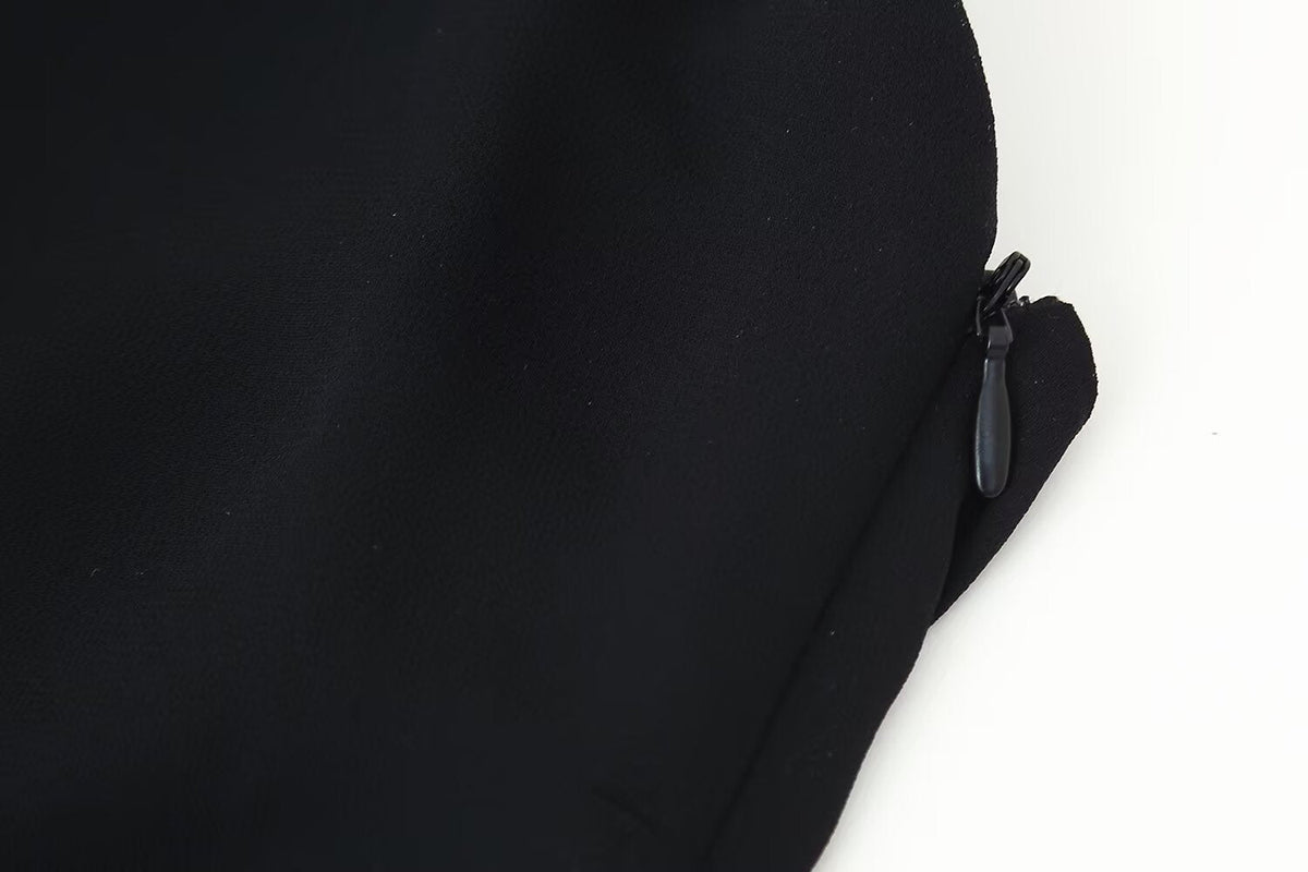 Summer Women Clothing Laminated Decoration Hanging Collar Maxi Dress Women