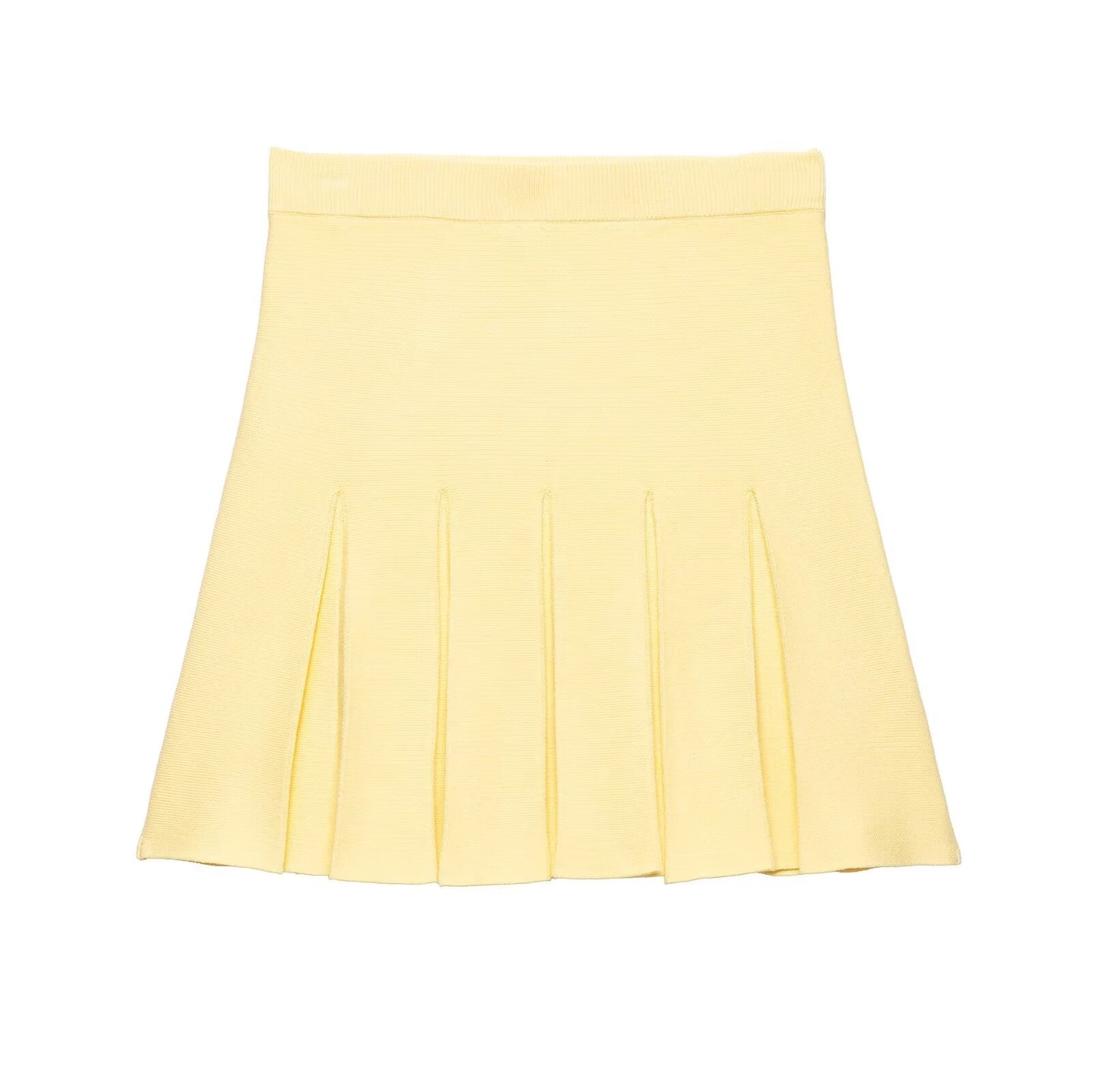Jewelry Knitted Top Wide Pleated Knitted Mini Skirt Two Piece Sets