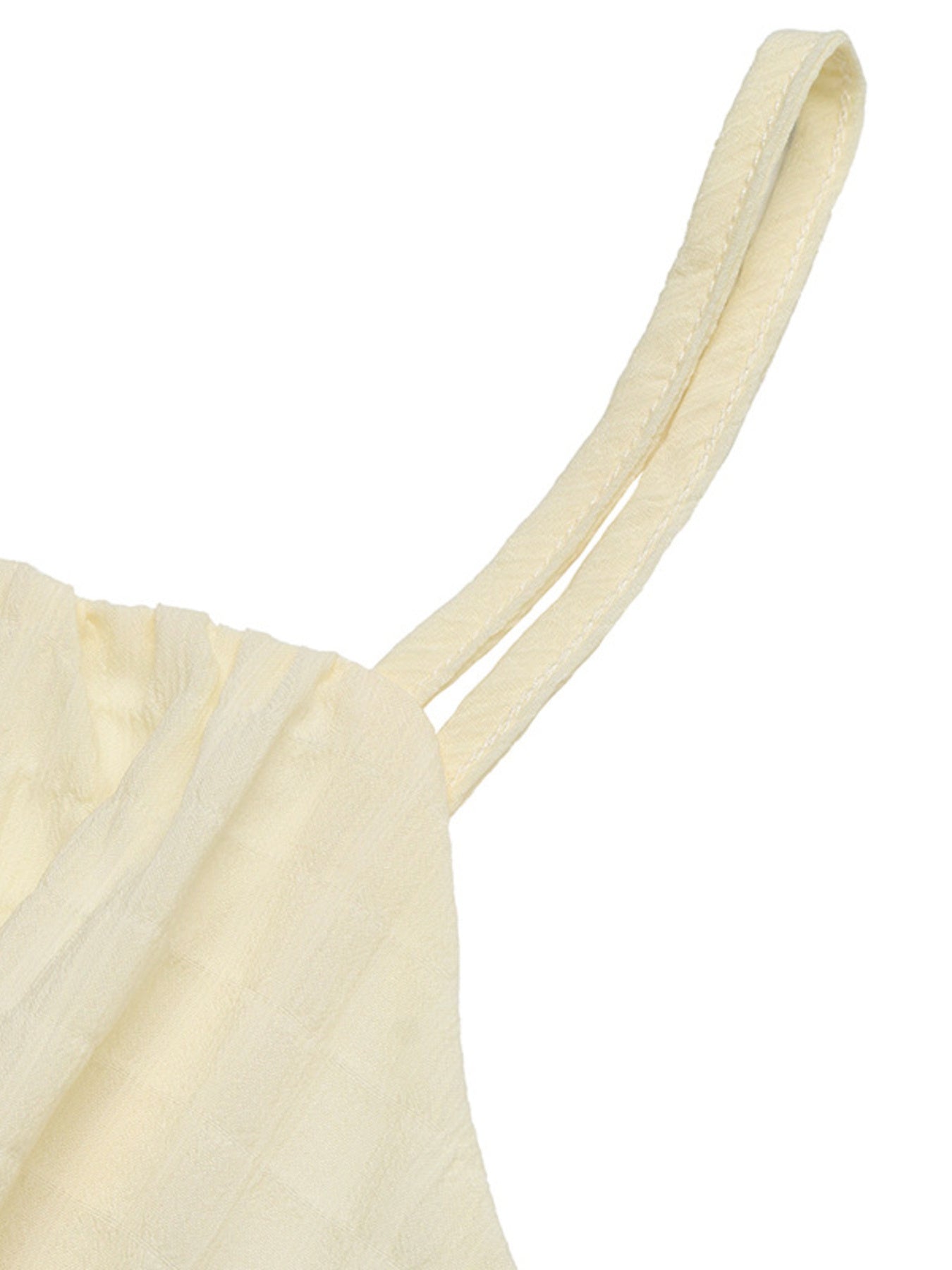 Apricot Smocked Spaghetti Strap Casual Dress