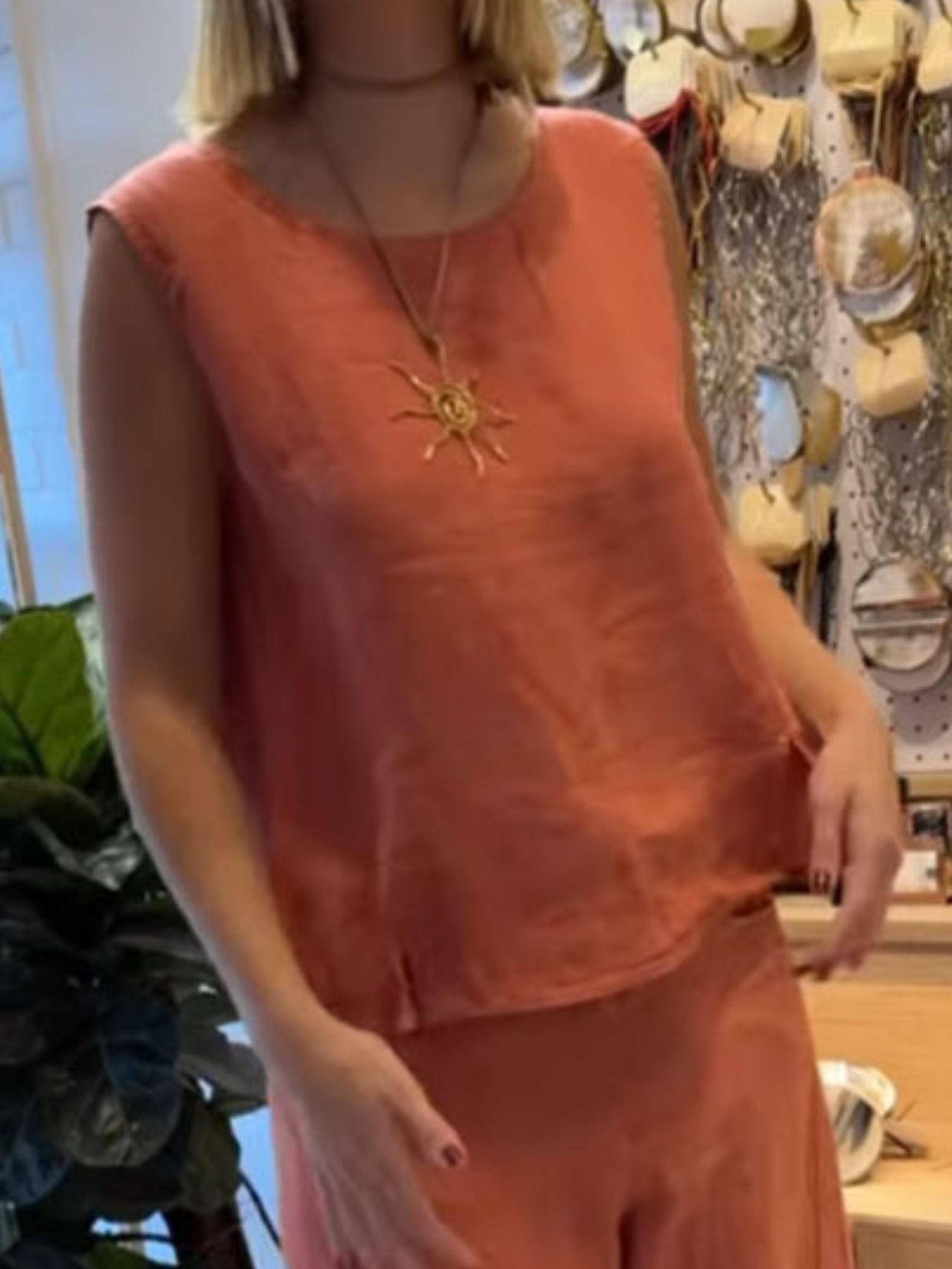 Full Size Round Neck Tank and Pants Set