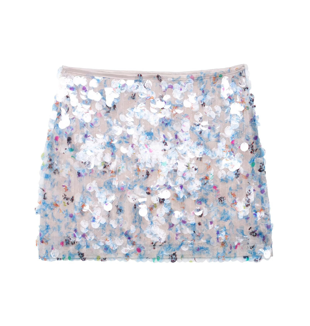 Women Clothing Spring Sequ Design A line High Waist Mini Skirt