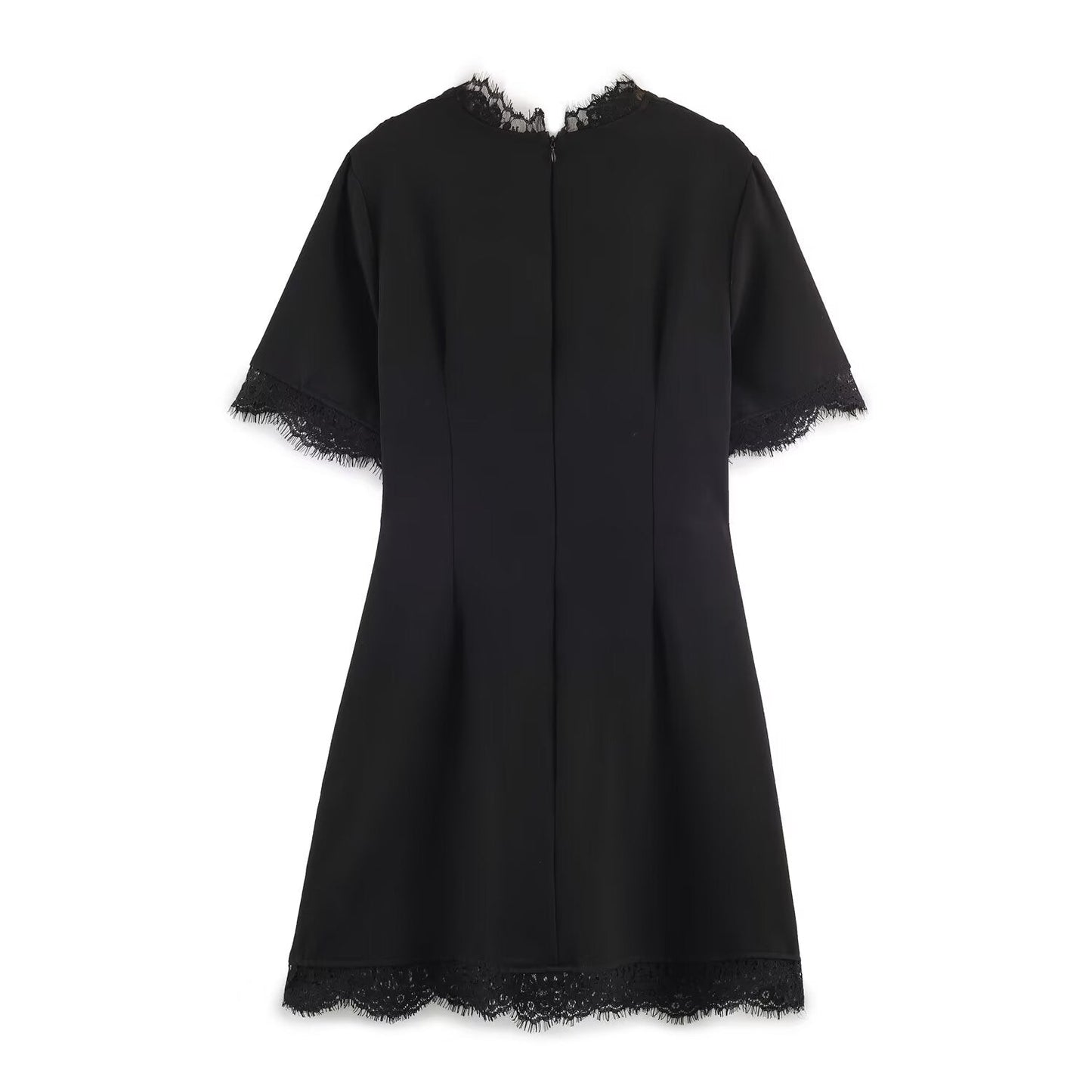Elegant Women Slim Lace Stitching Sexy Sheath Dress