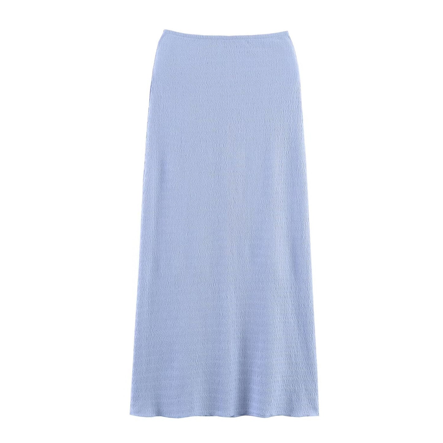 Women Summer Texture Tank Top Midi Skirt Set