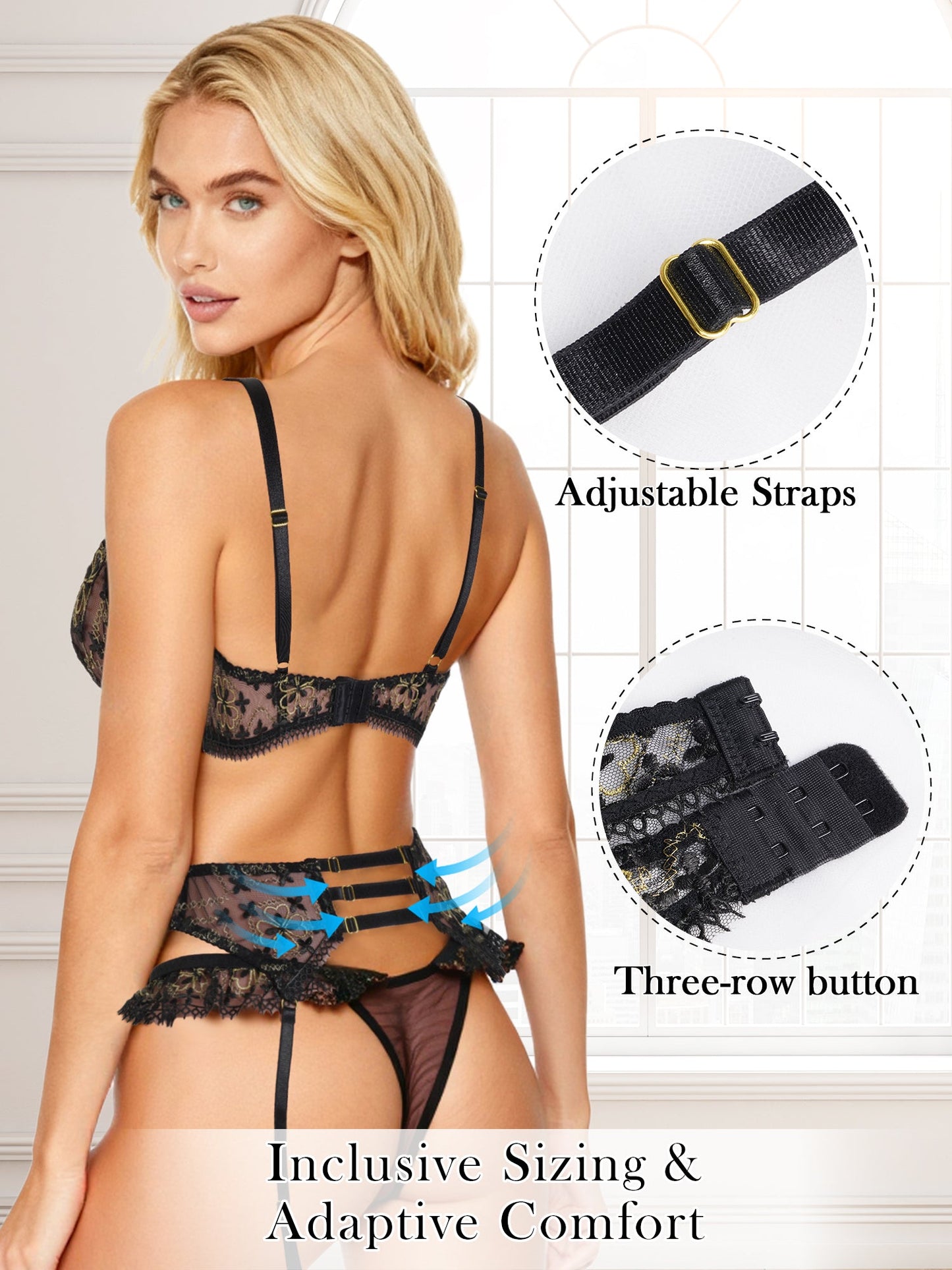 Vanessa Golden Clover Lingerie Set