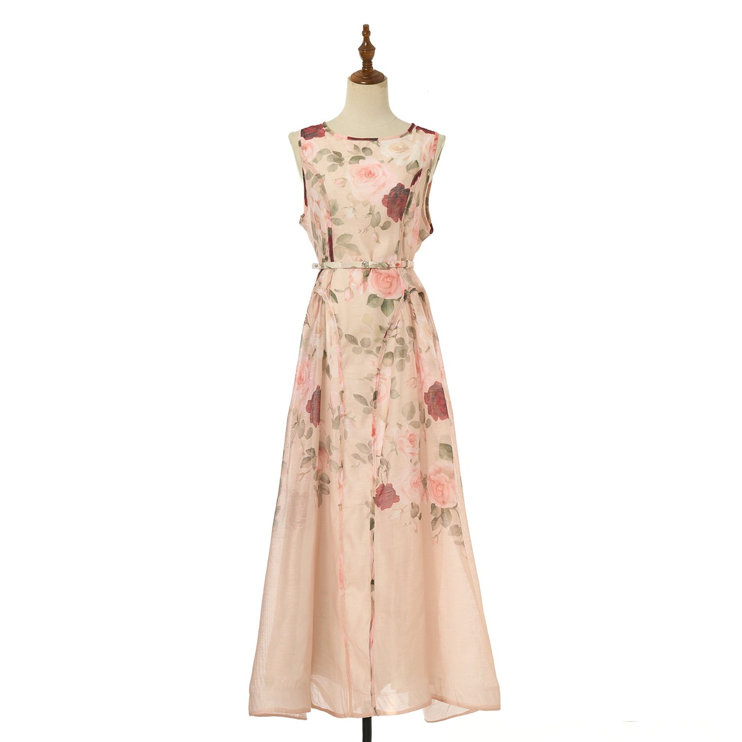 Woman Elegant French Style Sleeveless A Line Long Dress