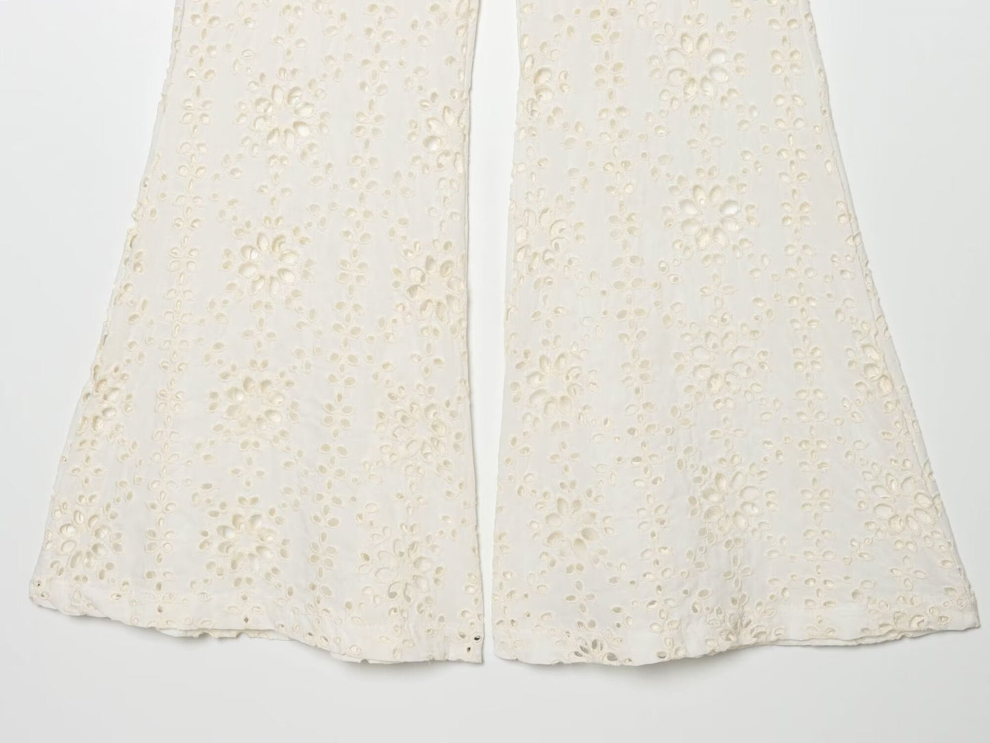 Summer Women Clothing Slim Fit Casual Embroidery Bell Bottom Pants