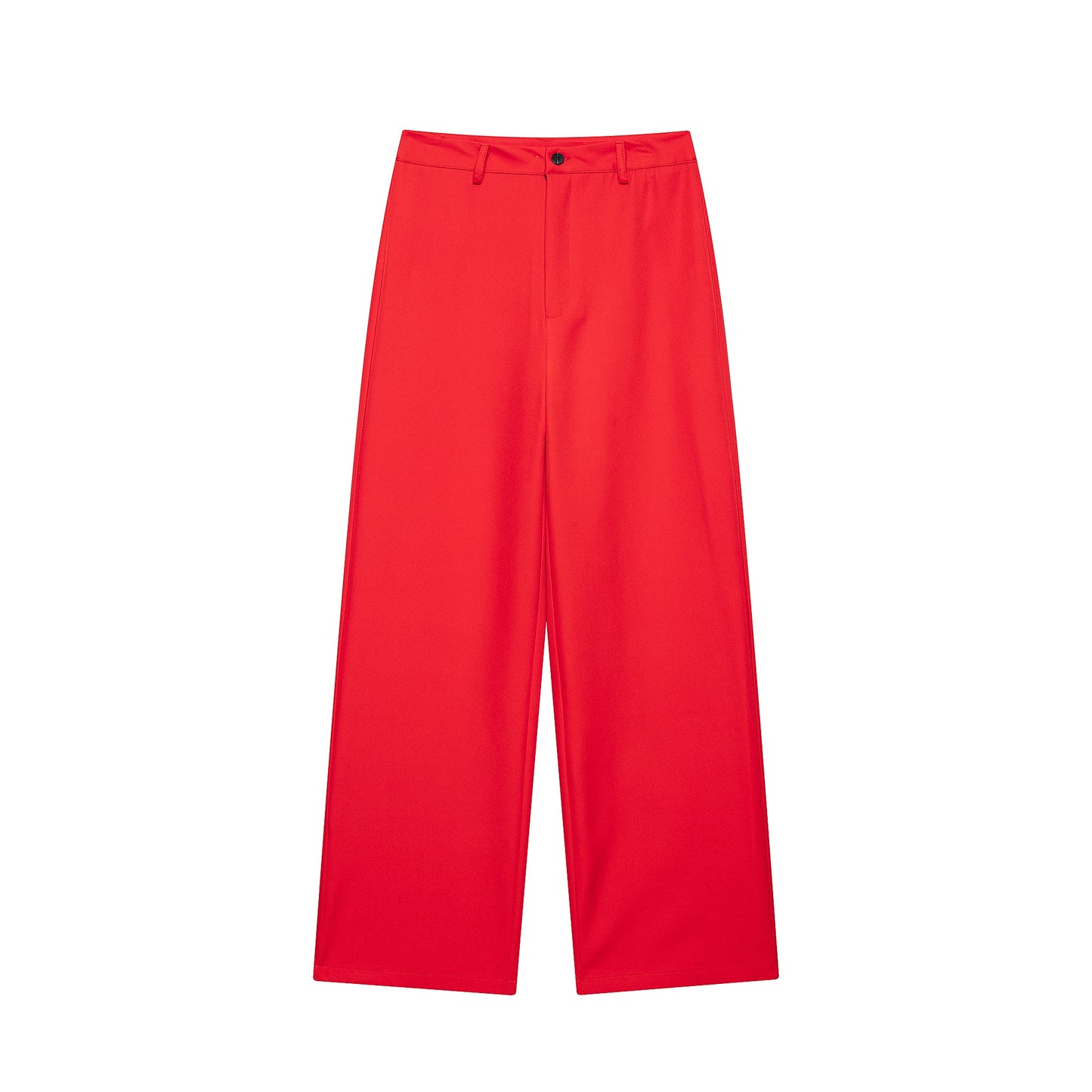Women V neck Backless Hanging Collar Vest High Waist Straight Leg Pants