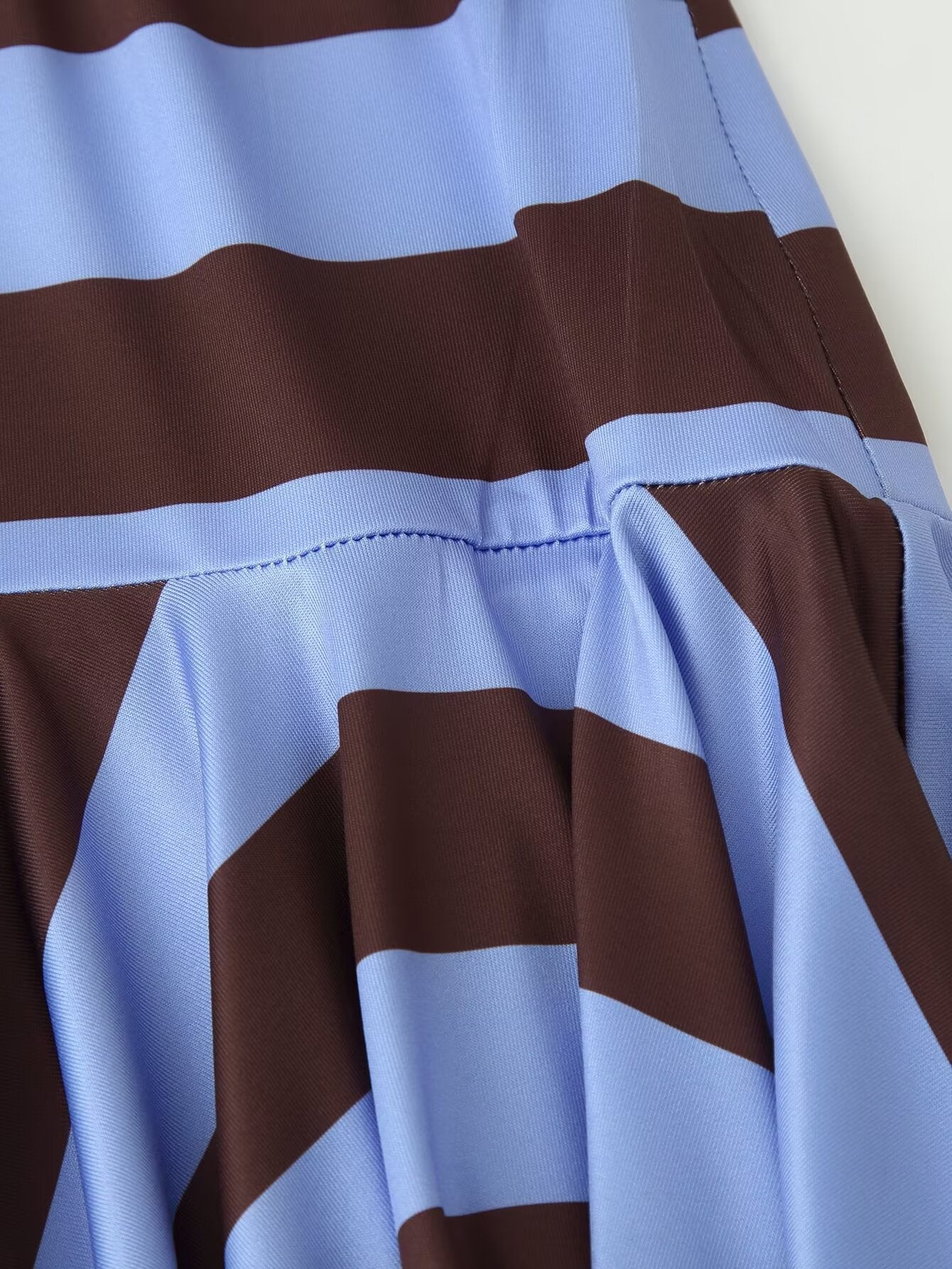 Women Clothing Western Striped Asymmetric Skirt