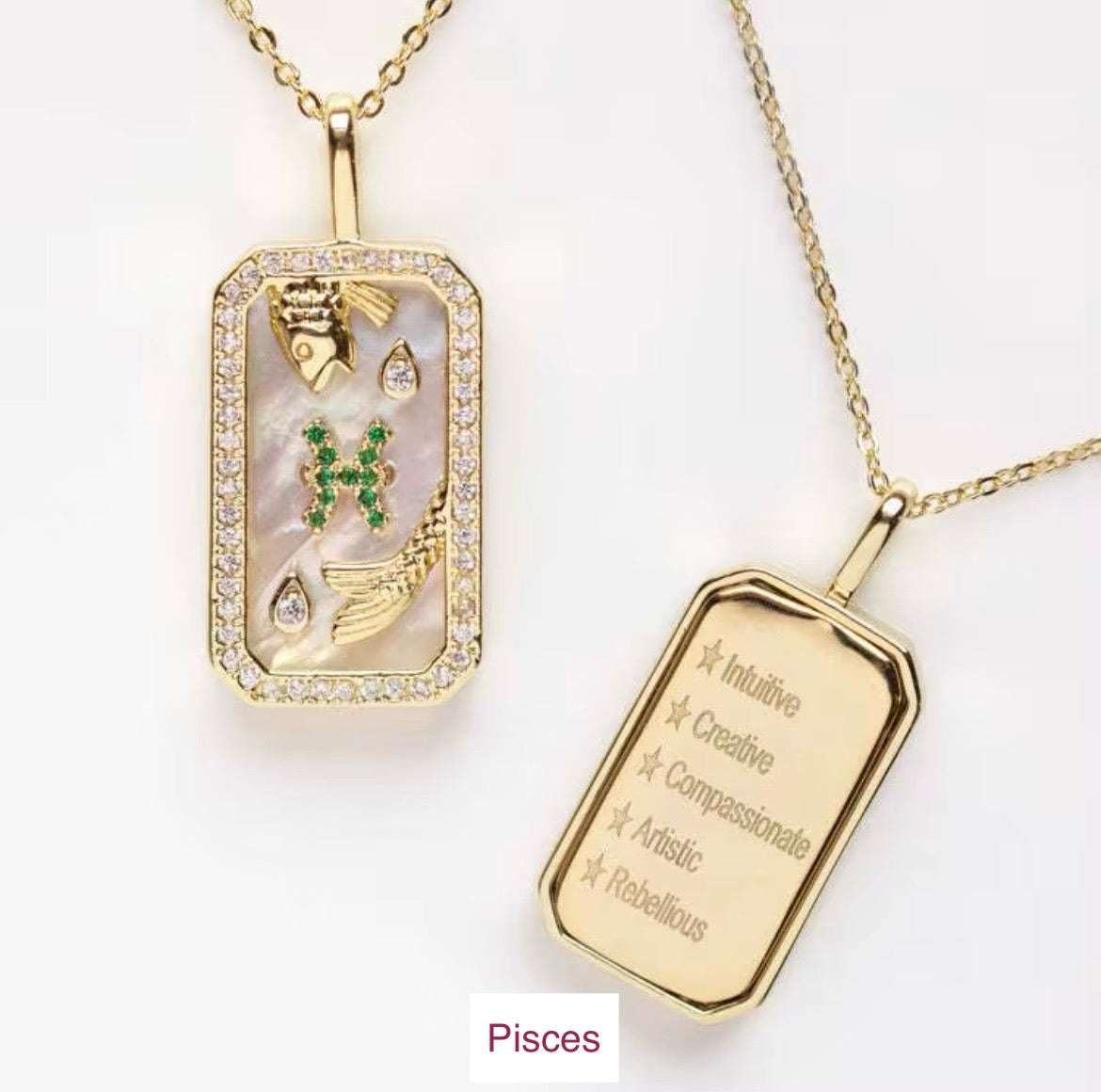 Zodiac Necklace - Double Sides