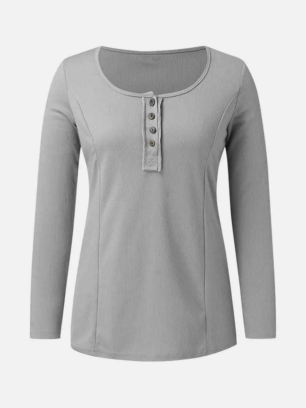 Full Size Scoop Neck Long Sleeve T Shirt