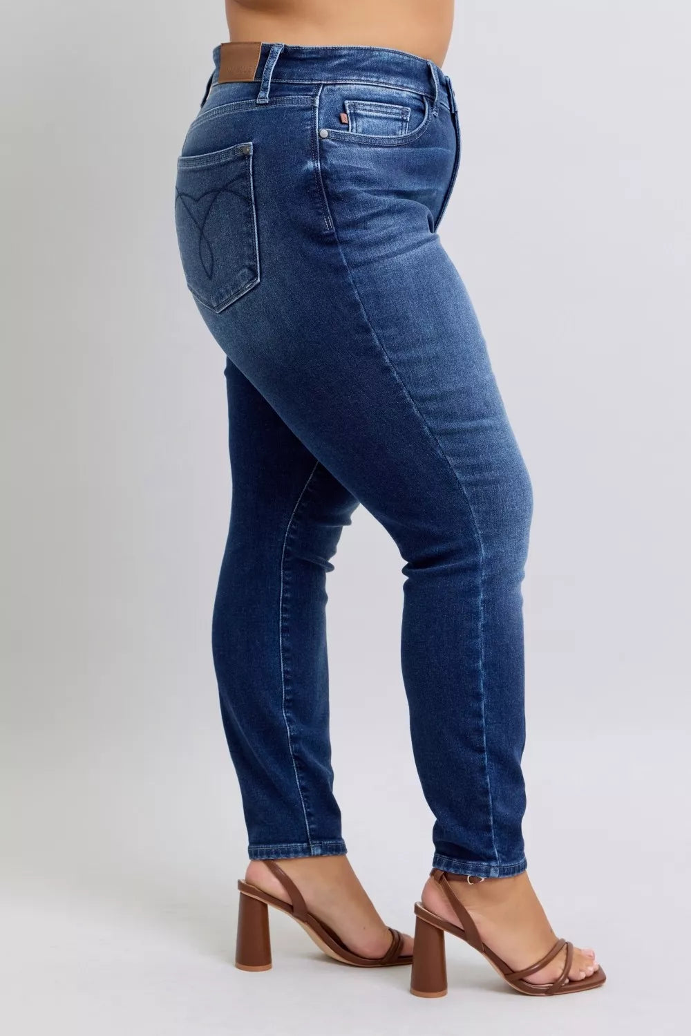 Judy Blue Full Size Washed Thermal Skinny Jeans