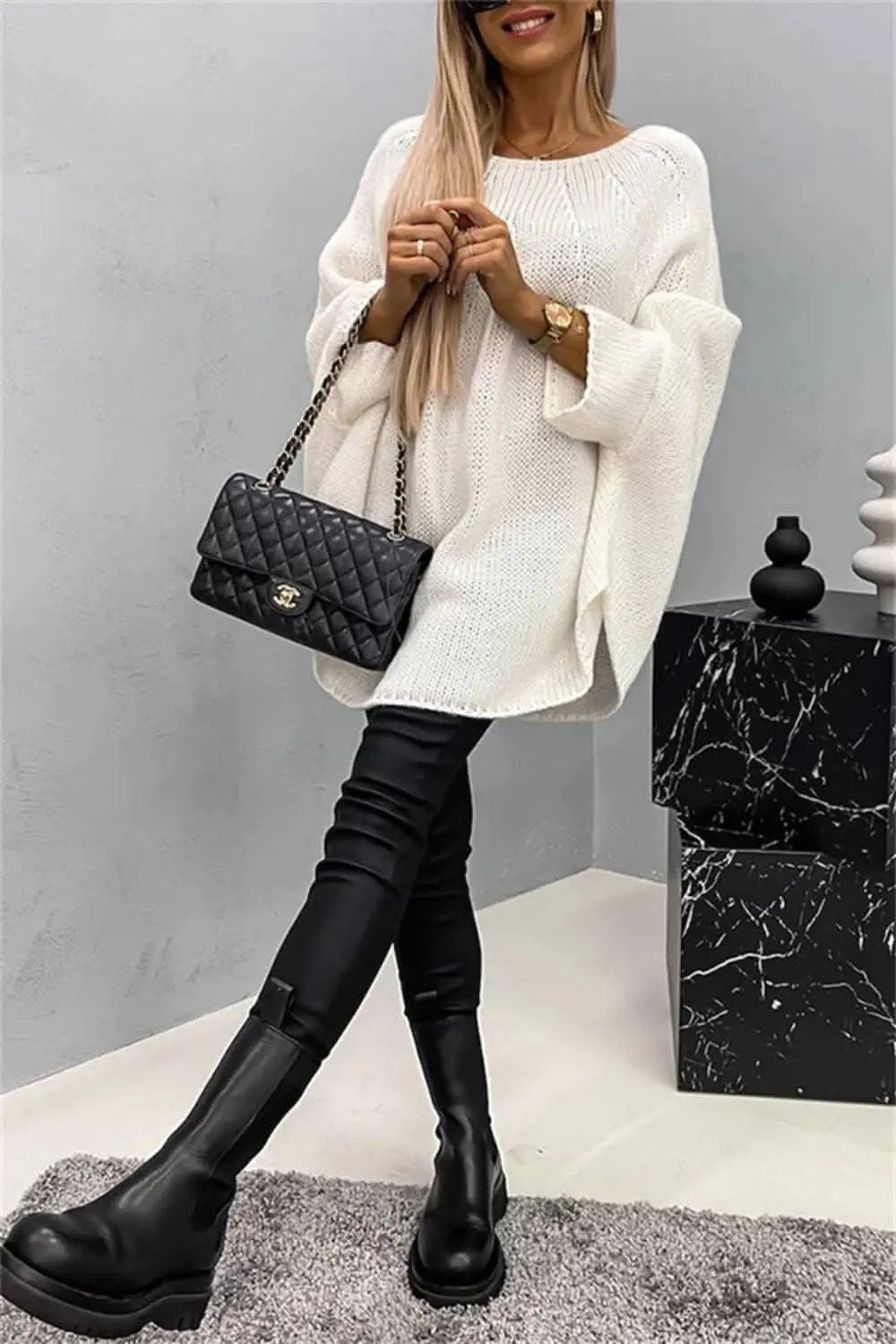 Sweaters Trendsi Cozy Batwing Sleeve Sweater