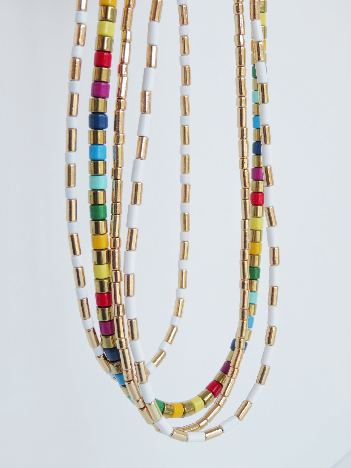 Enamel Tube Necklaces - add charms!