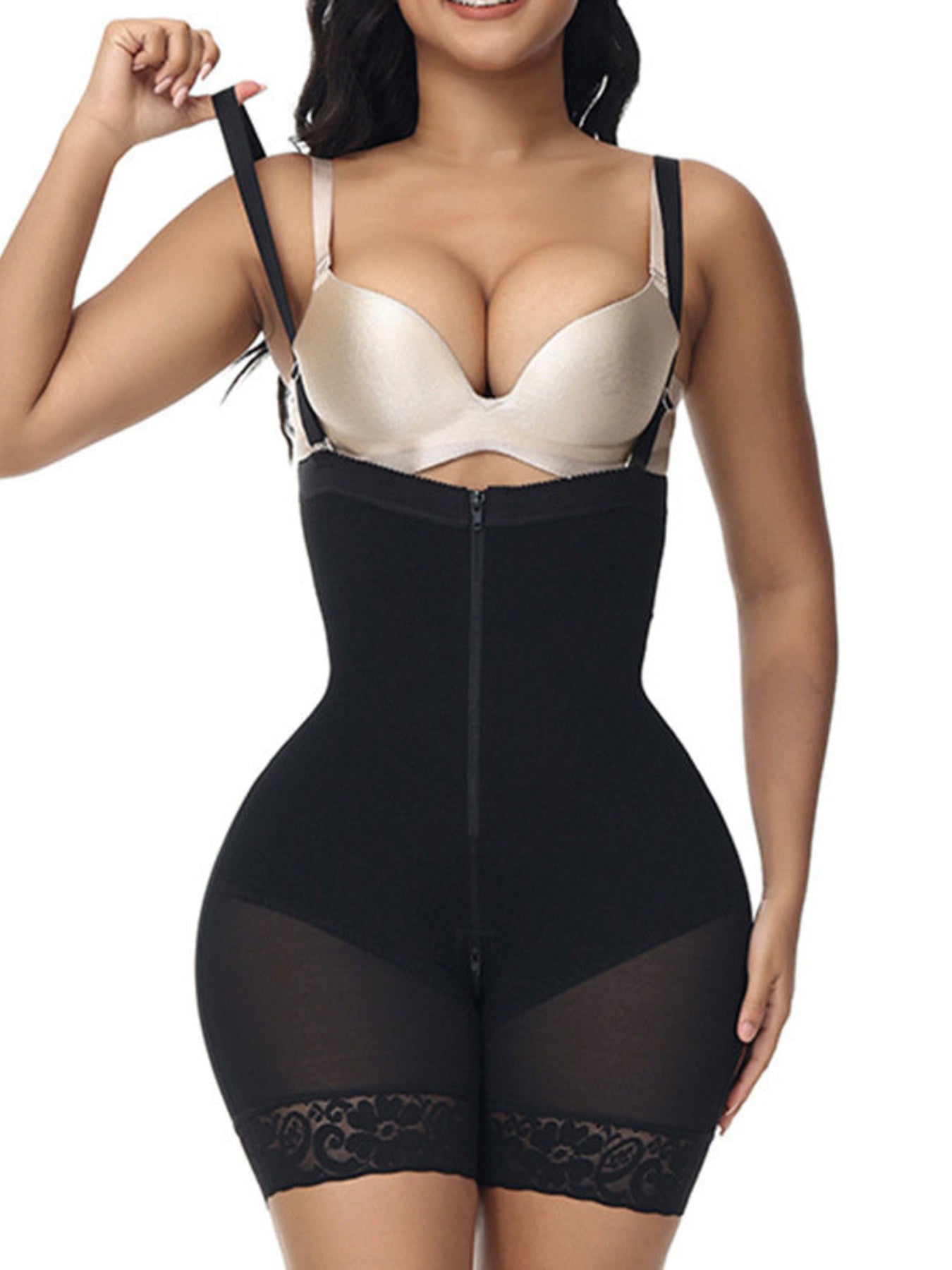 Full Size Full Body Zipper Shaping Bodysuit