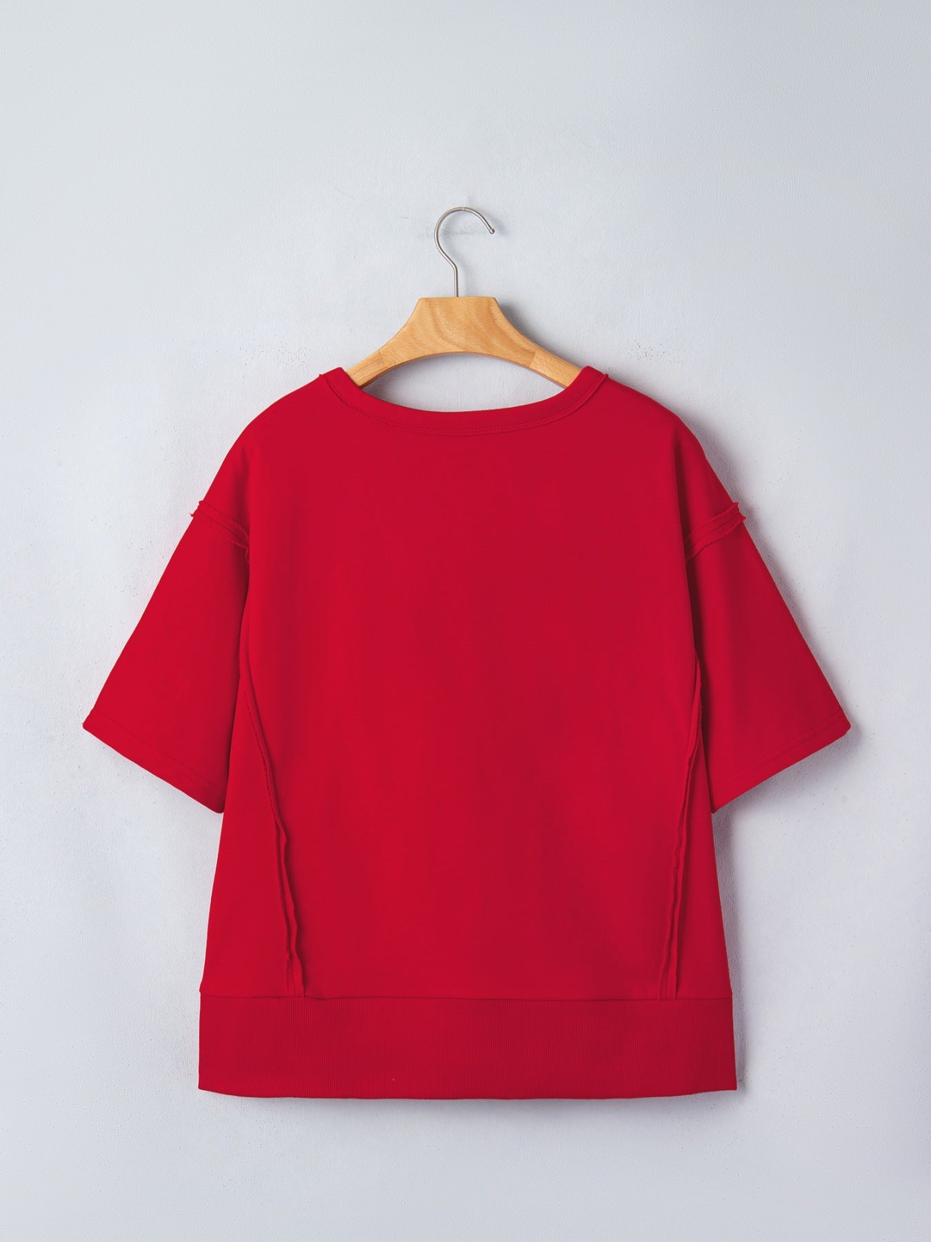 GEORGIA Raw Seam Oversized Drop Shoulder T Shirt
