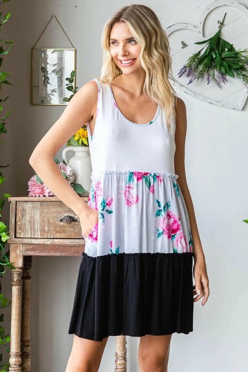 Trendsi Maternity Tiered Frill Midi Dress Ivory