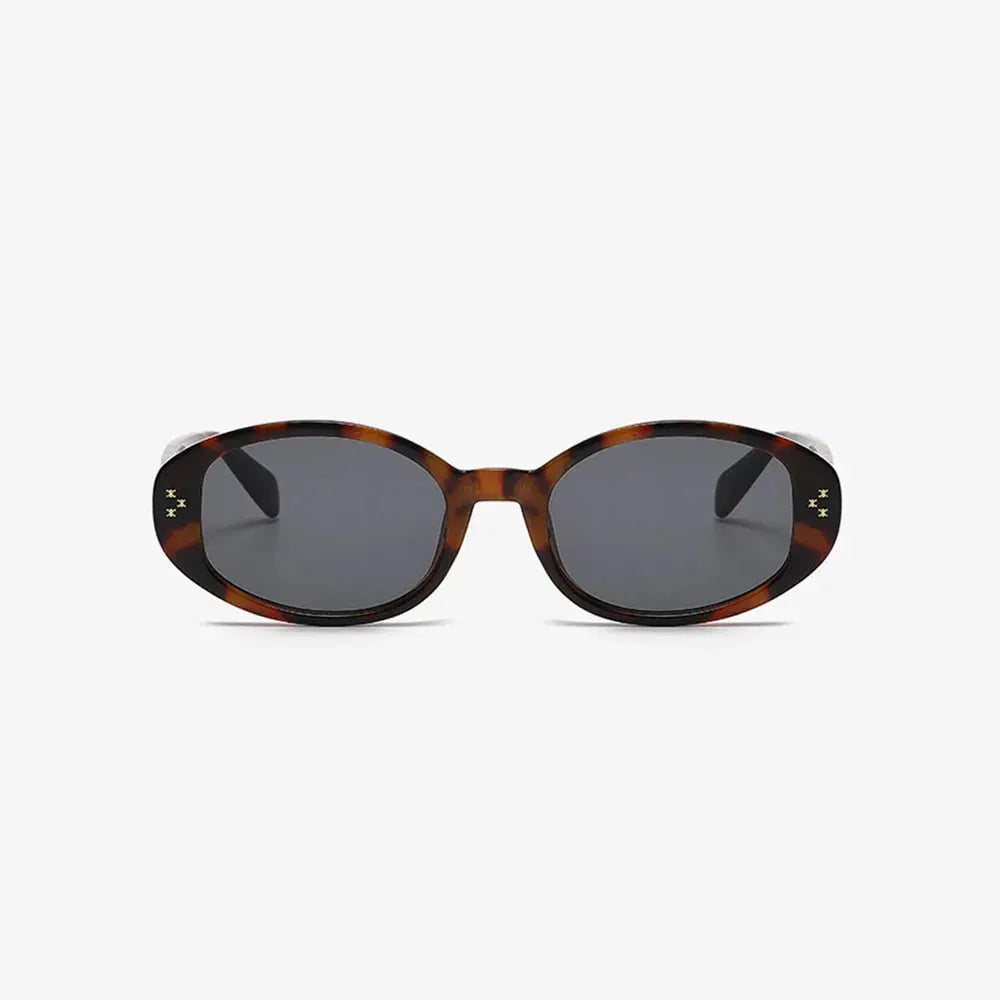 Tortoise Oval Polycarbonate UV400 Sunglasses