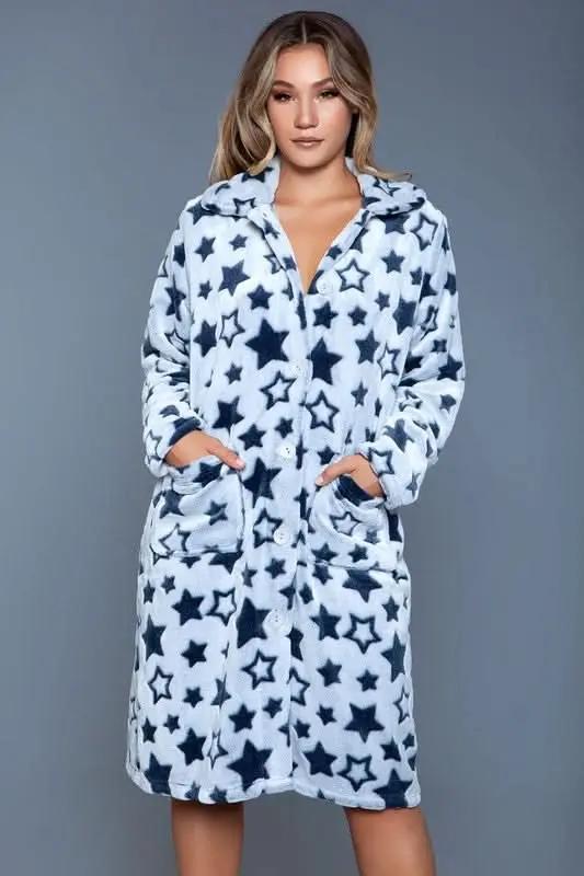 BE WICKED Starry Robe Women's Loungewear L/XL