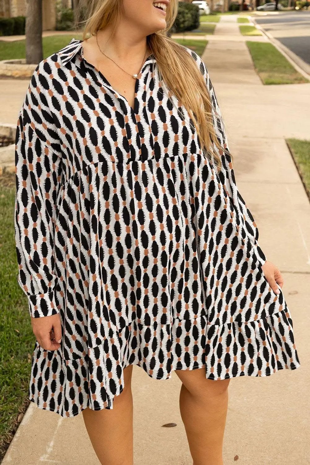 Dresses Apricot Plus Size V-Neck Mini Dress by Love Salve
