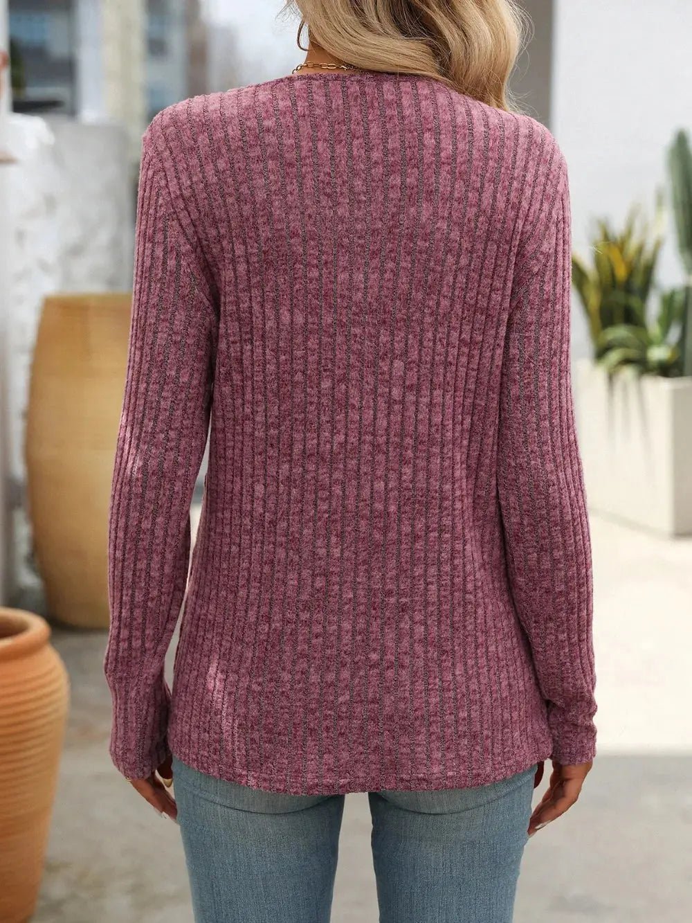 Mandy Square Neck Long Sleeve T Shirt