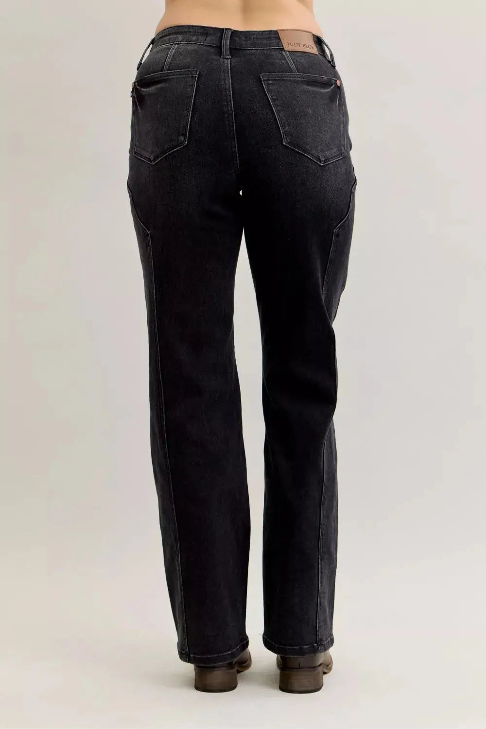 Judy Blue Jeans - Mid Rise Straight Western Seam Detail Jeans