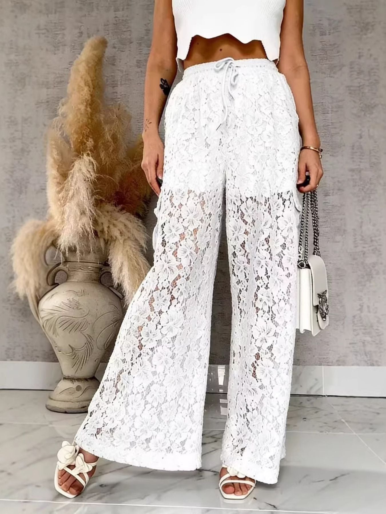 Lace Wide Leg Pants