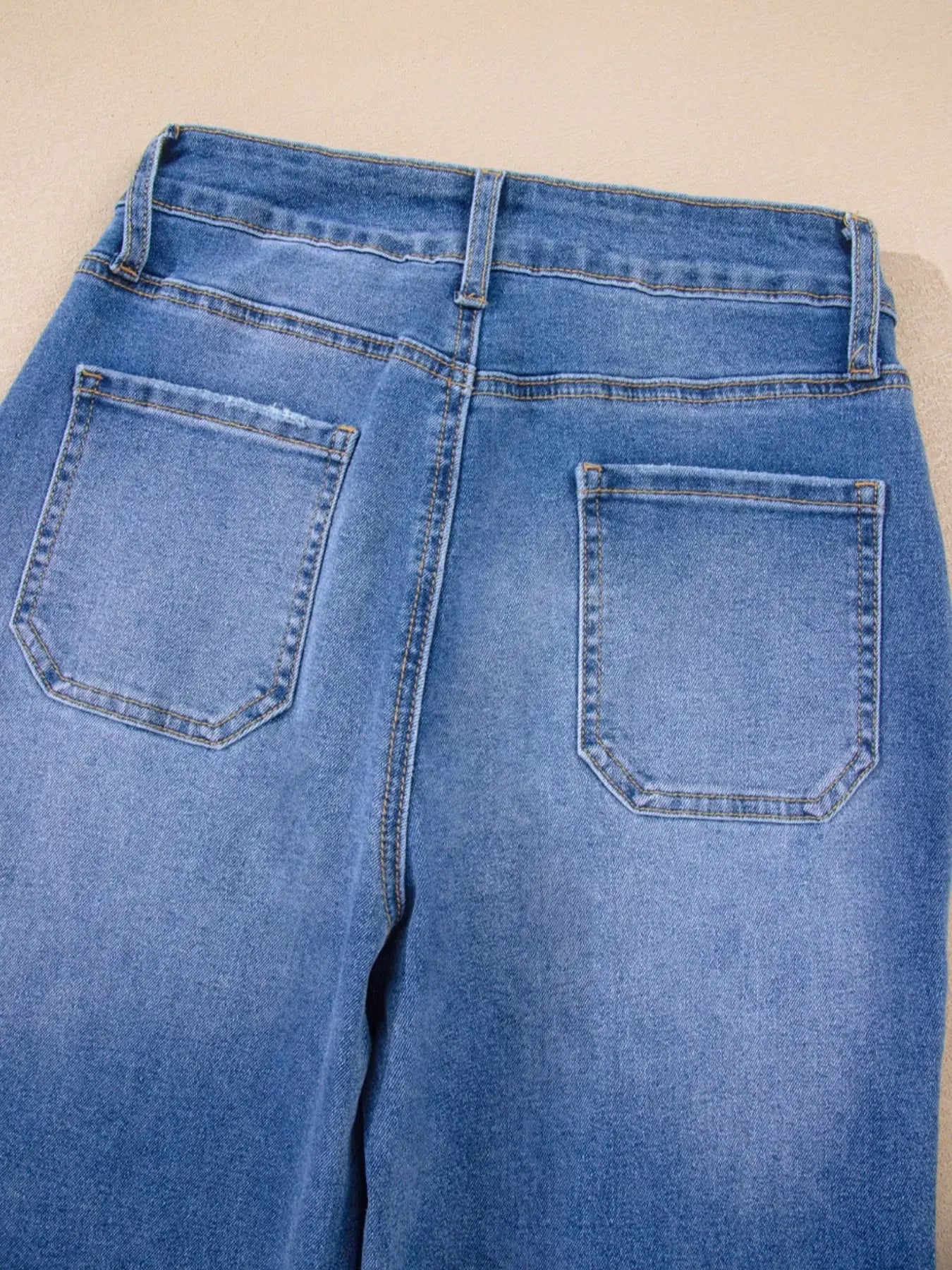 High Waisted Wide Leg Flare Jeans