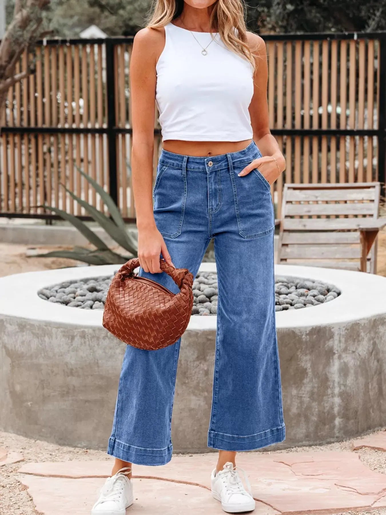 High Waisted Wide Leg Flare Jeans