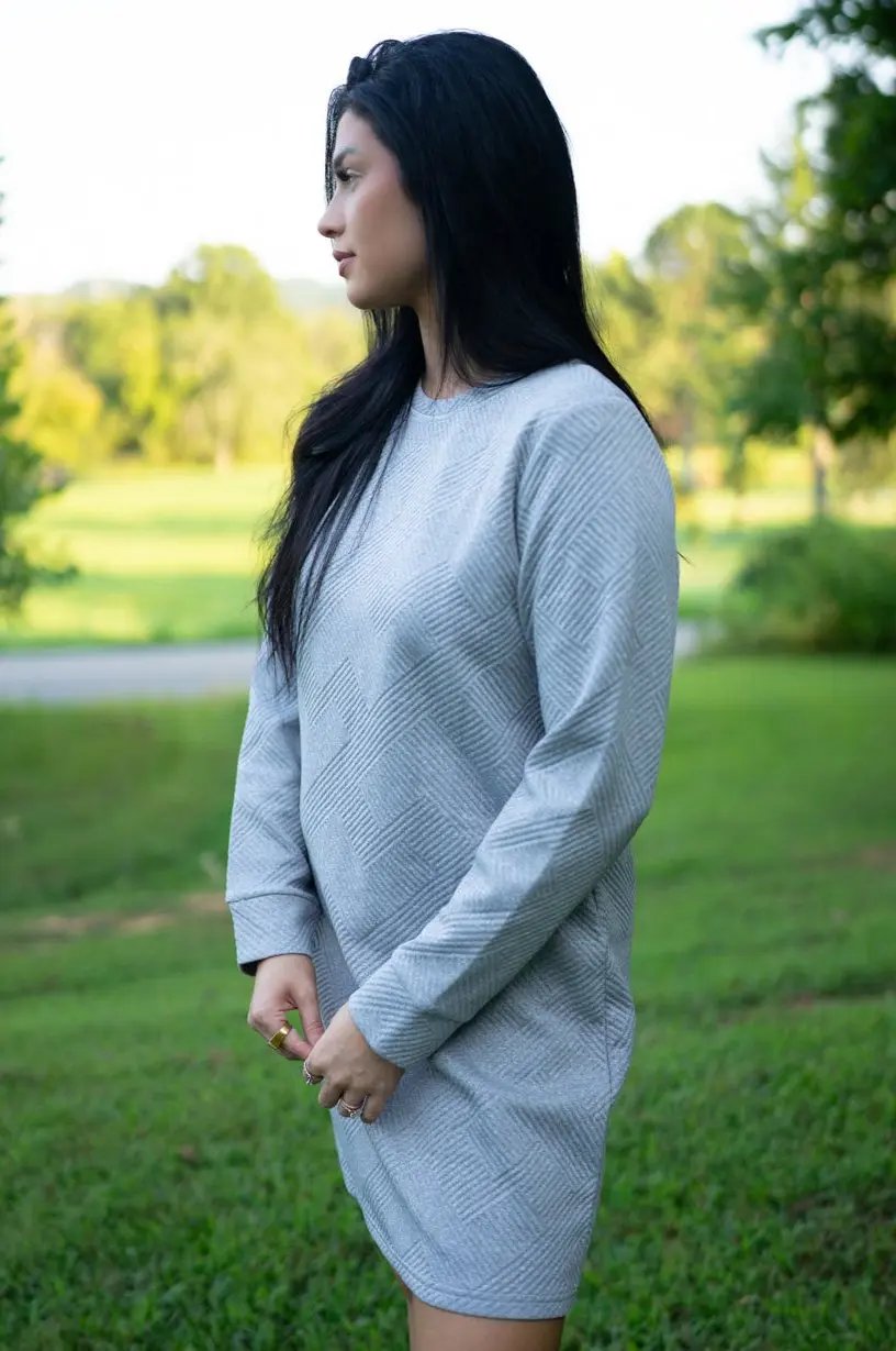 Mini Dress - Textured H-Line - Daily Women's