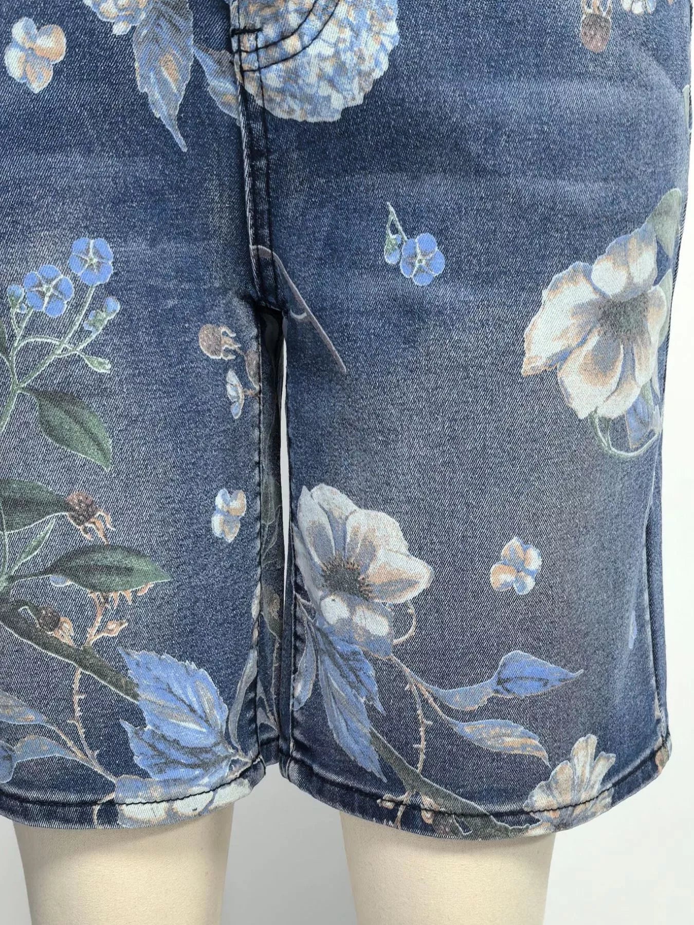 Floral Denim Shorts